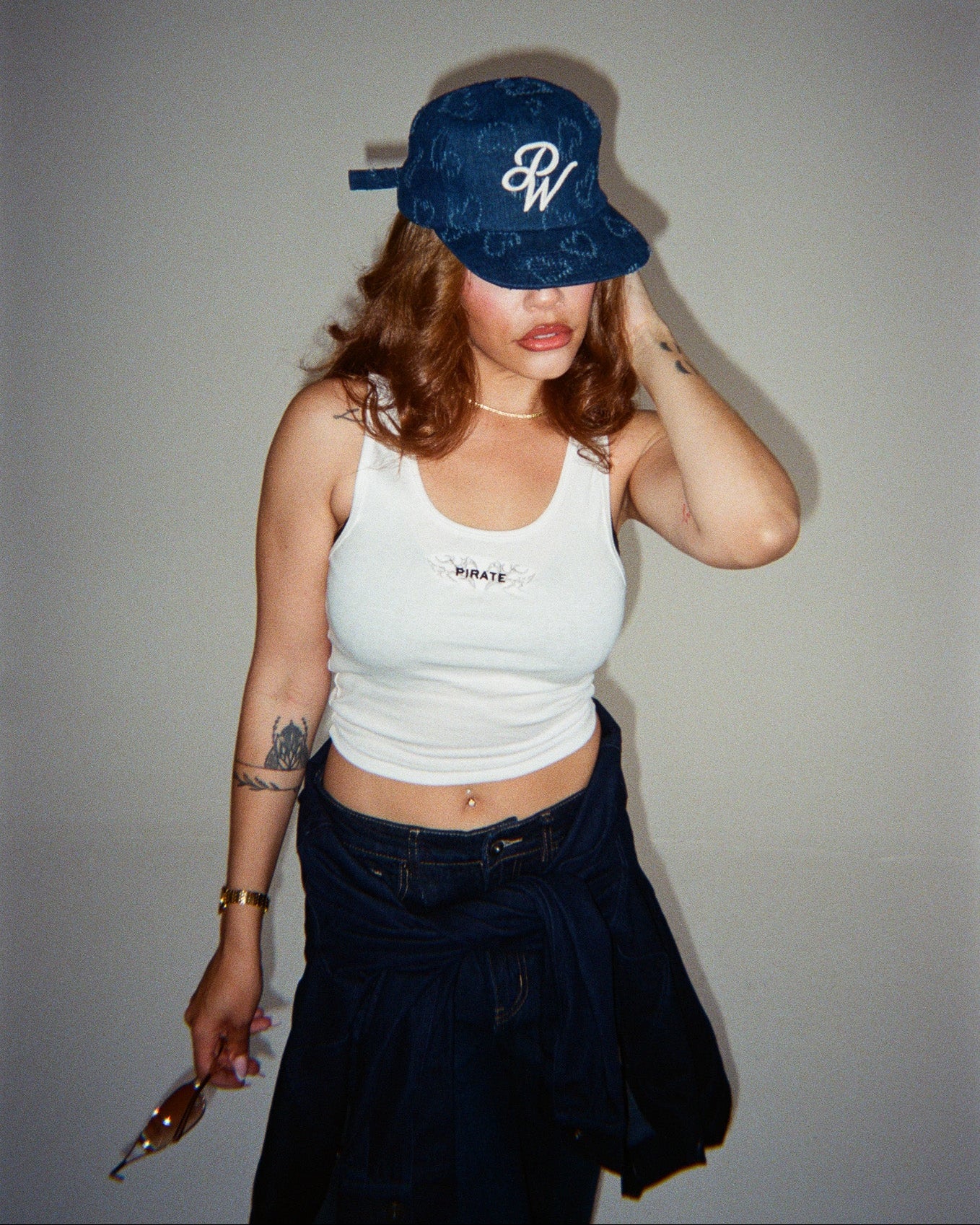 Pirate Cropped Tank (White)