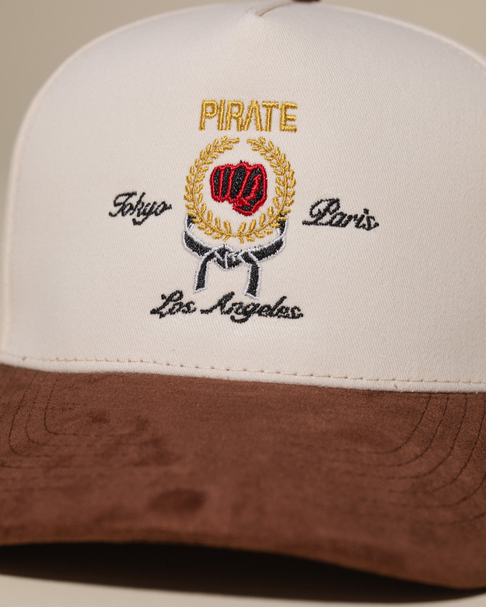 World Fighter Hat (Cream/Brown)