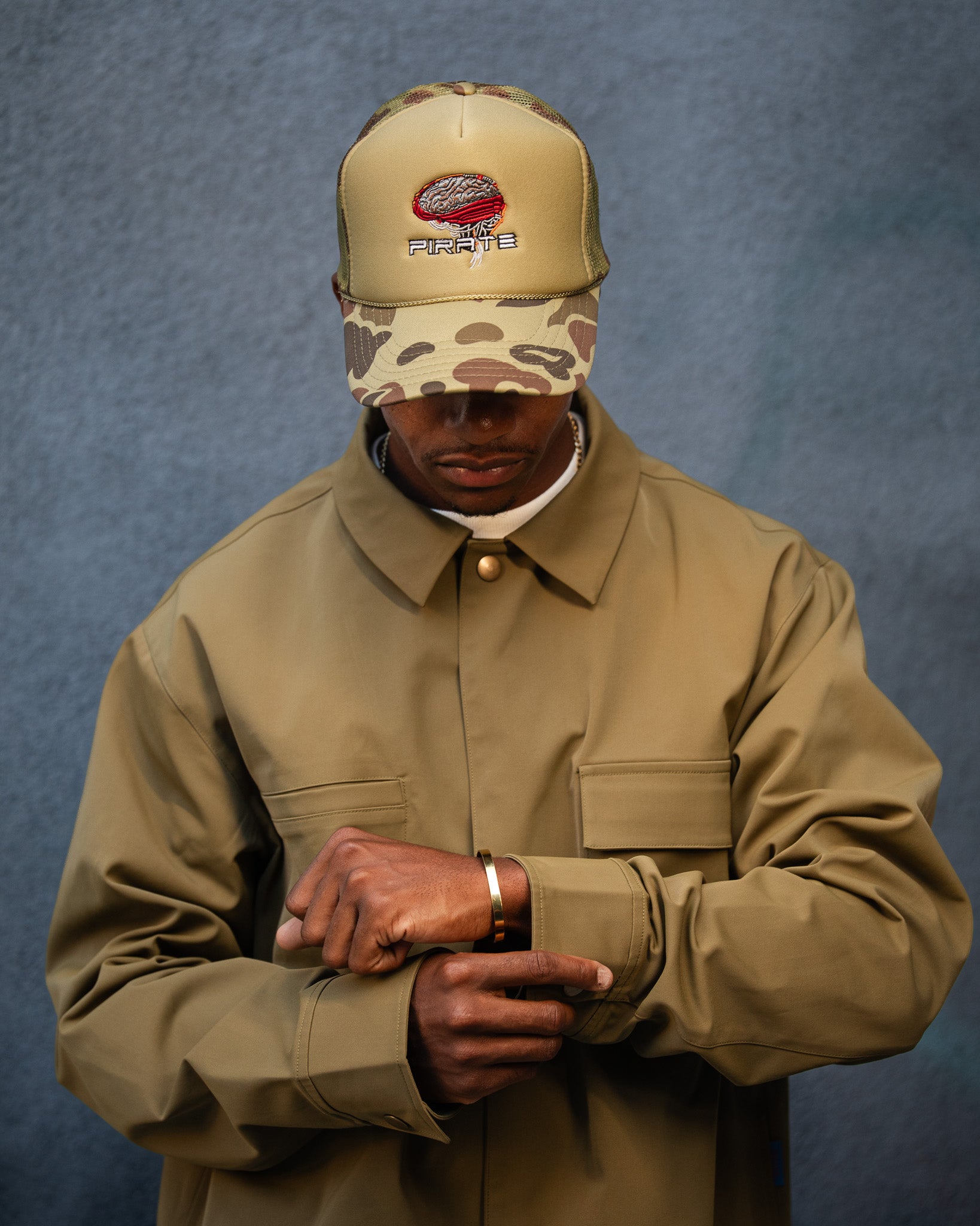 Pirate Cerebro Trucker Hat (Camouflage)