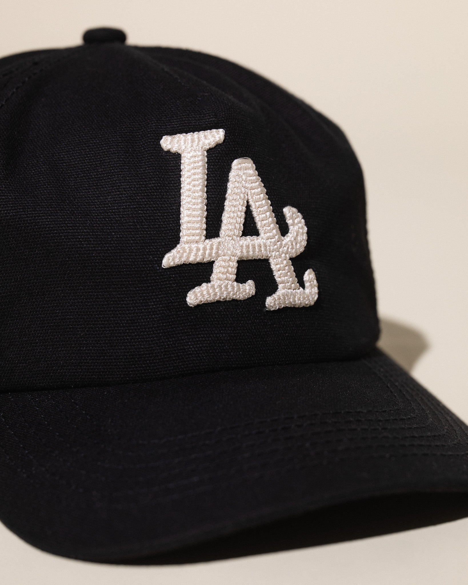 Pirate "LA" Chain Stitch Vintage Hat (Pirate Black)