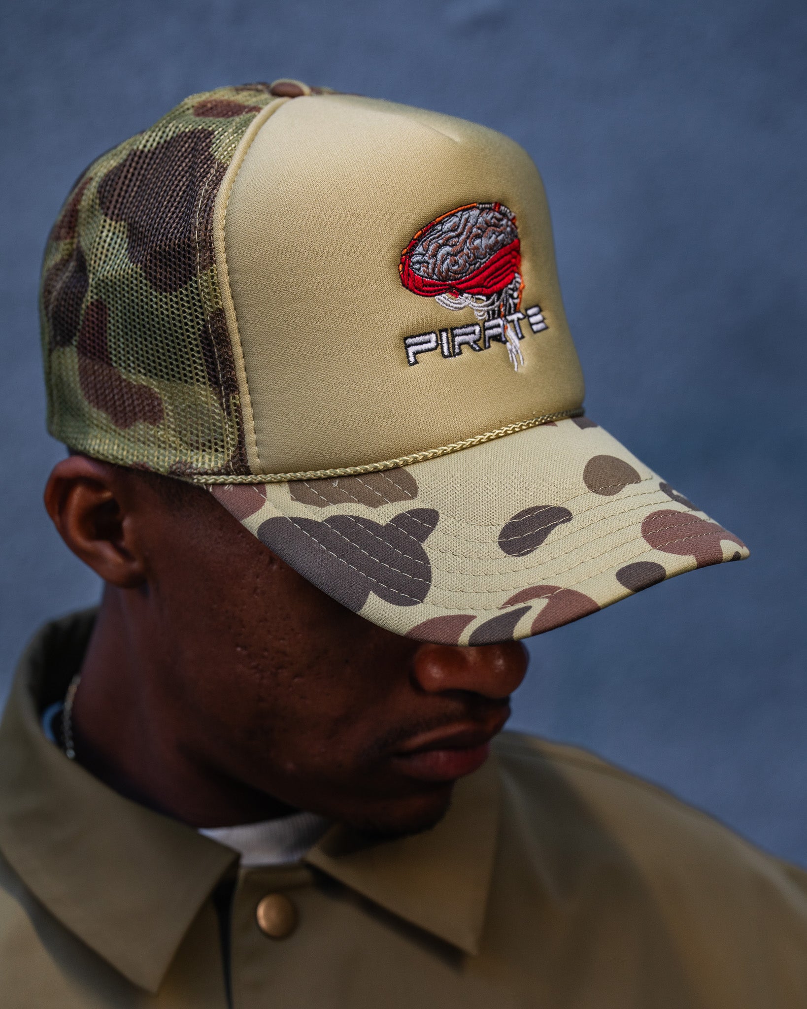Pirate Cerebro Trucker Hat (Camouflage)