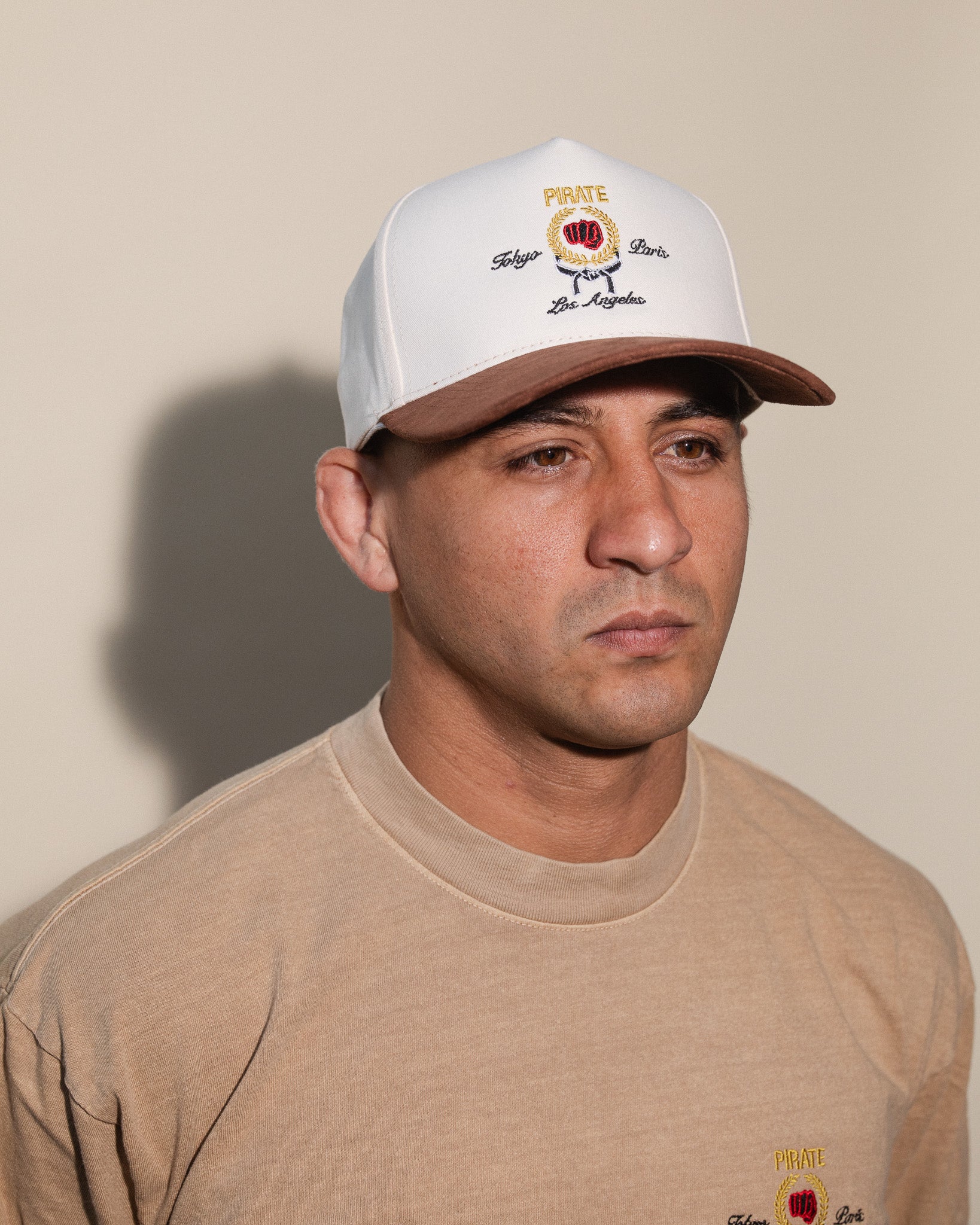 World Fighter Hat (Cream/Brown)