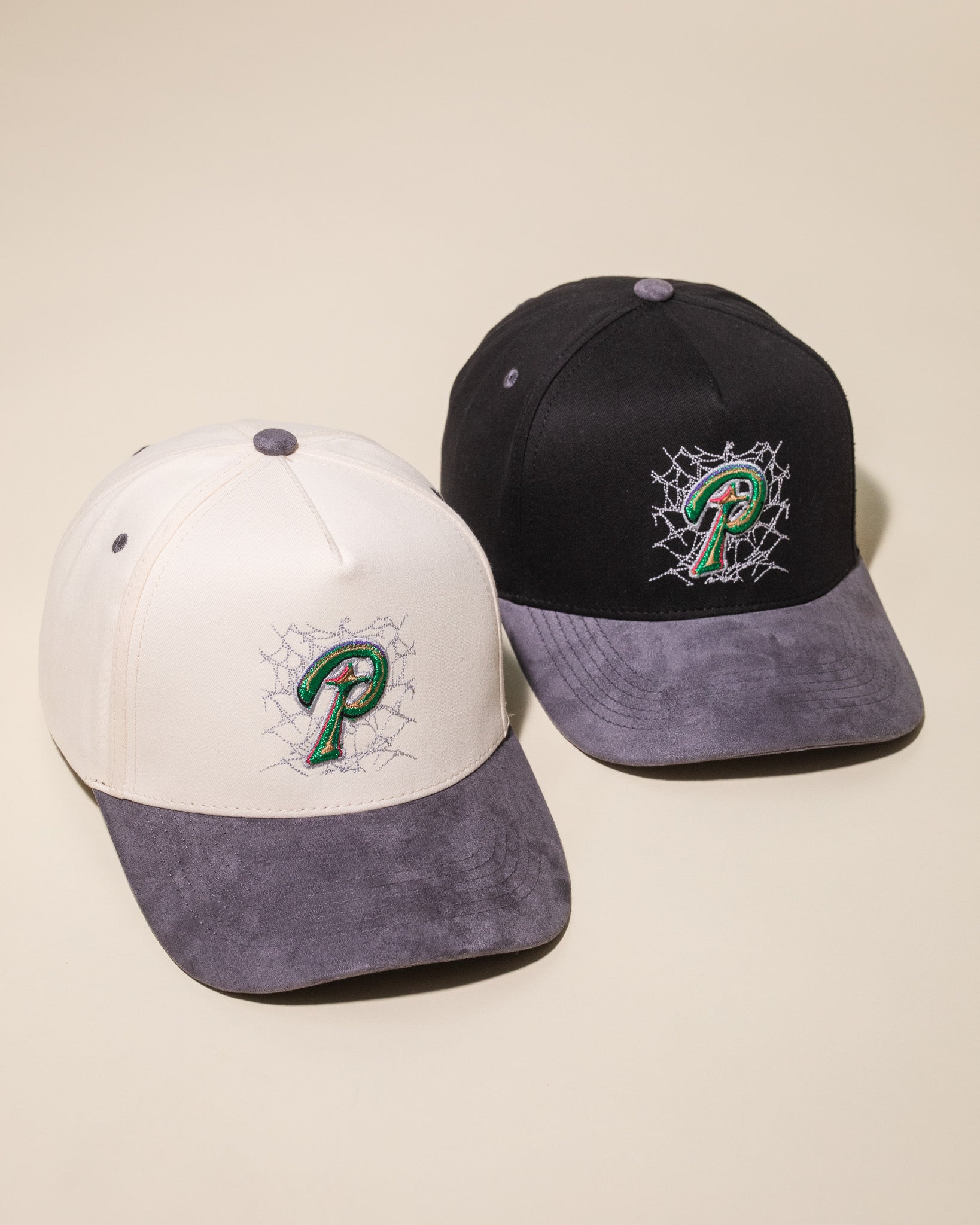Web P Hat (Cream/Grey)