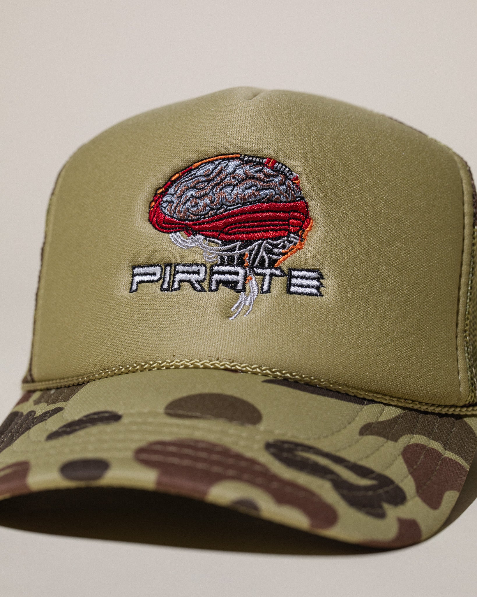 Pirate Cerebro Trucker Hat (Camouflage)
