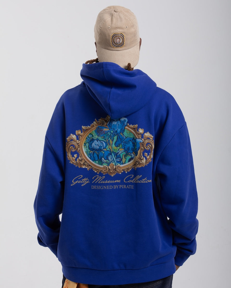 Getty x Pirate Van Gogh Irises Hoodie (Getty Blue)