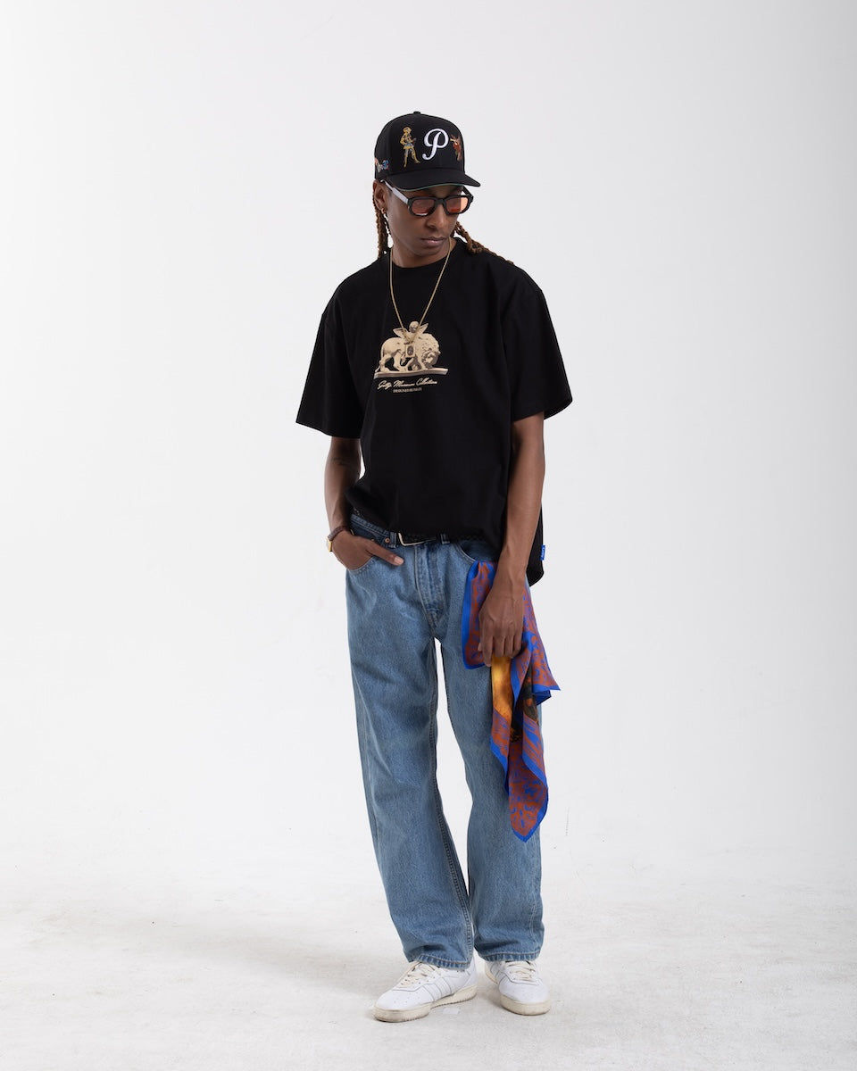 Getty x Pirate All Over Embroidery Snapback (Pirate Black)