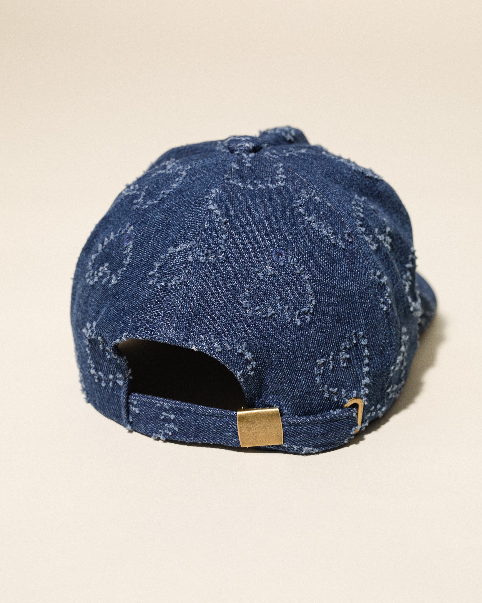"PW" Chain Stitch Denim Vintage Hat (Washed Indigo)