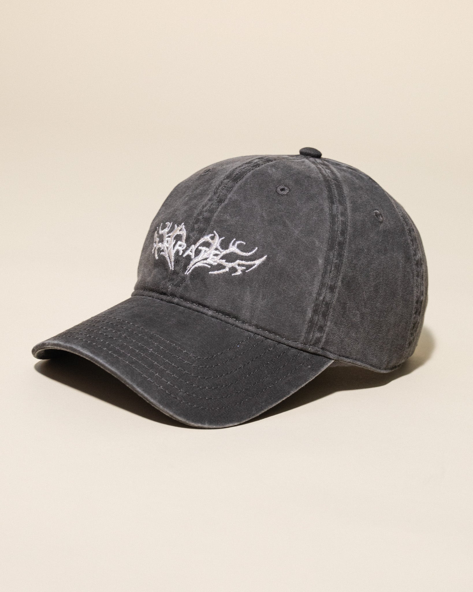 Chromed Wire Dad Hat (Washed Black)
