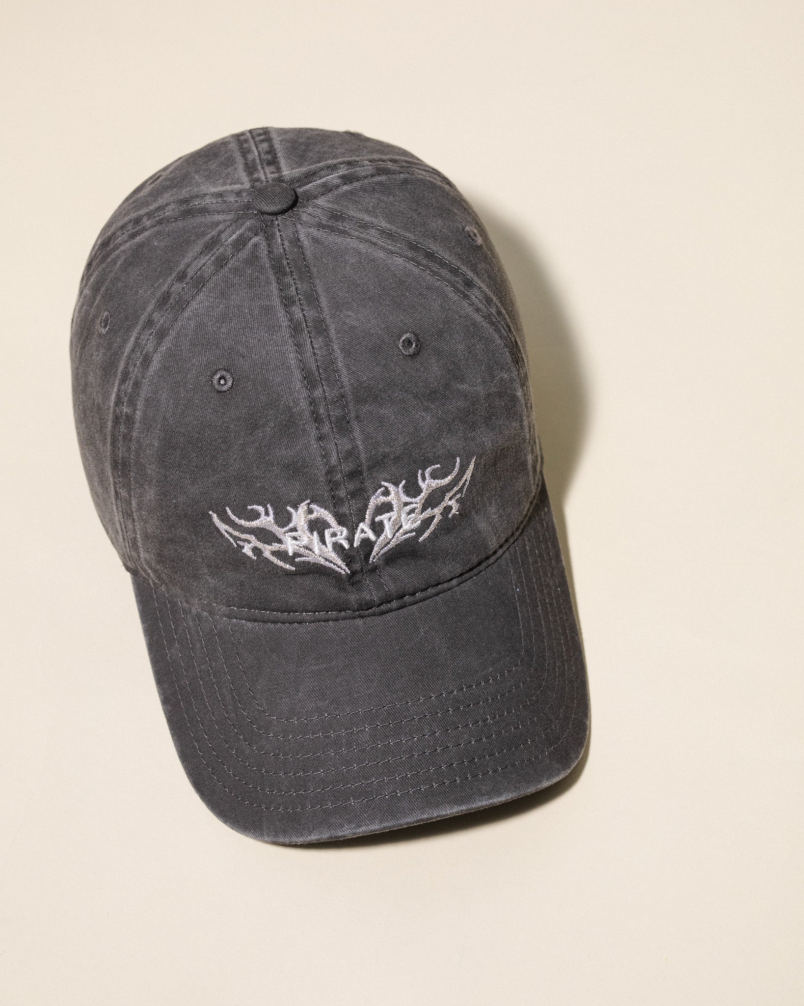 Chromed Wire Dad Hat (Washed Black)