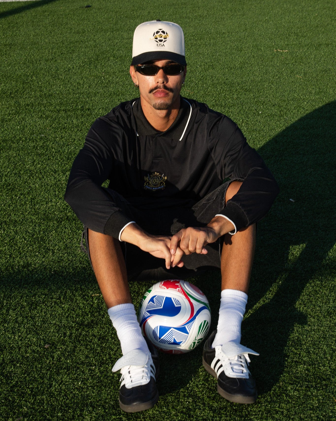 Pirate USA Soccer Hat (Cream/Black)