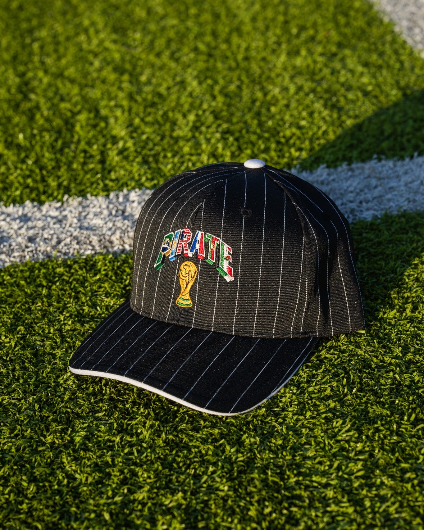 World Trophy Pinstripe Hat (Black)