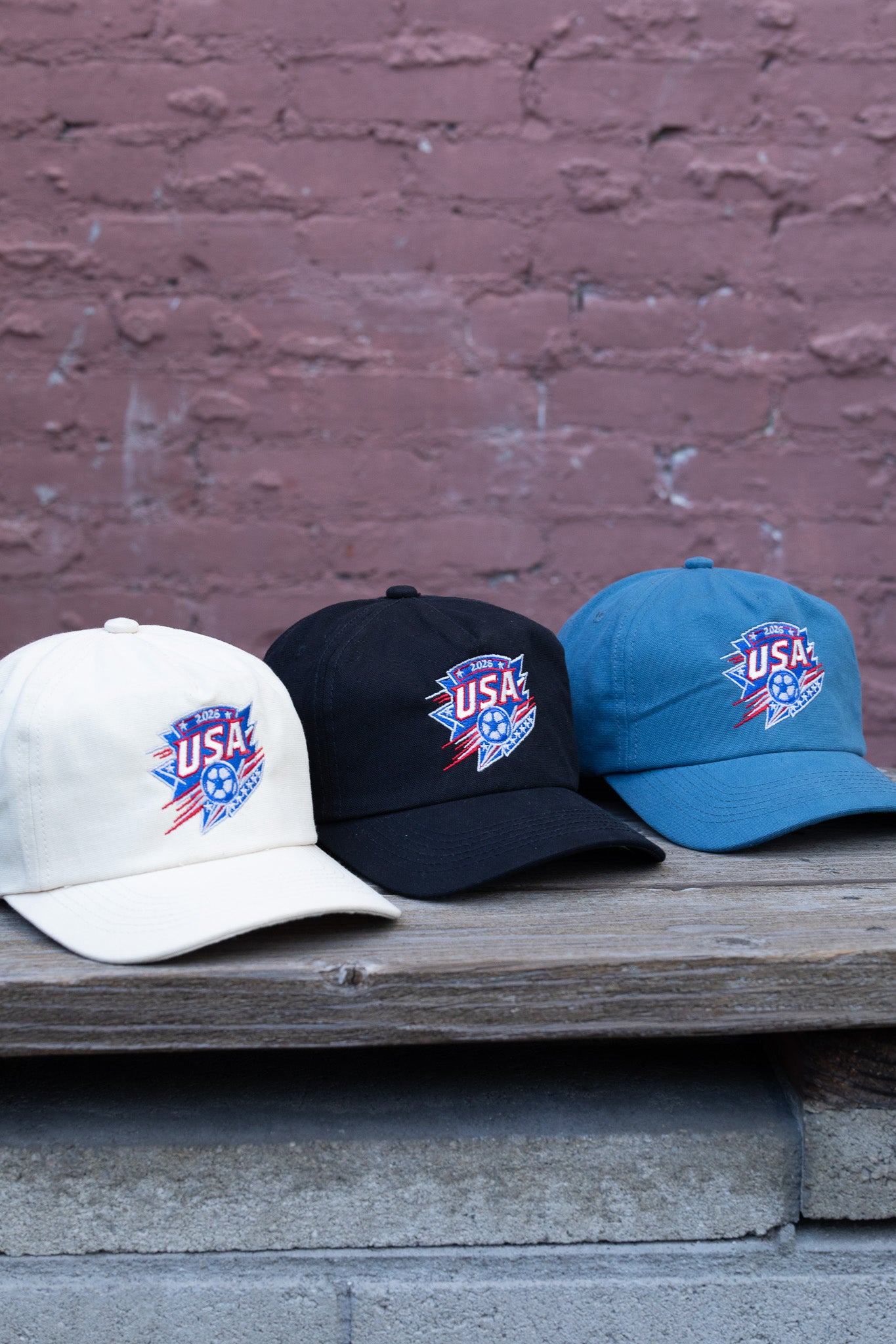 USA Crest Vintage Hat (Vintage Blue)