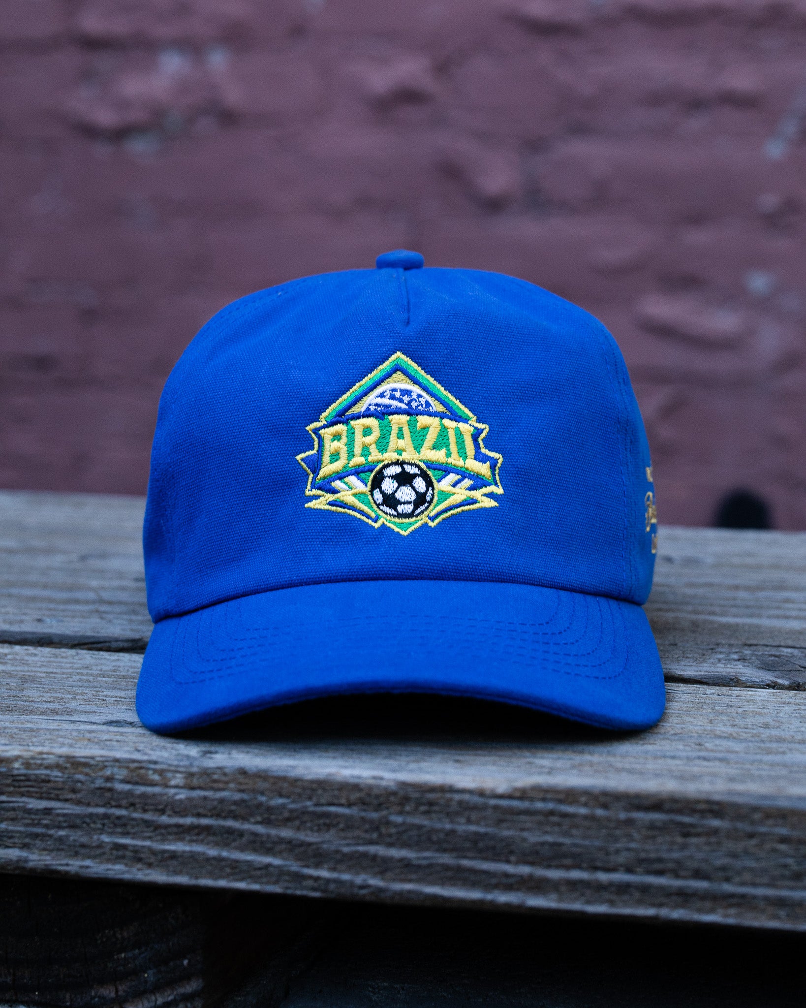 Brazil Crest Vintage Hat (Blue)