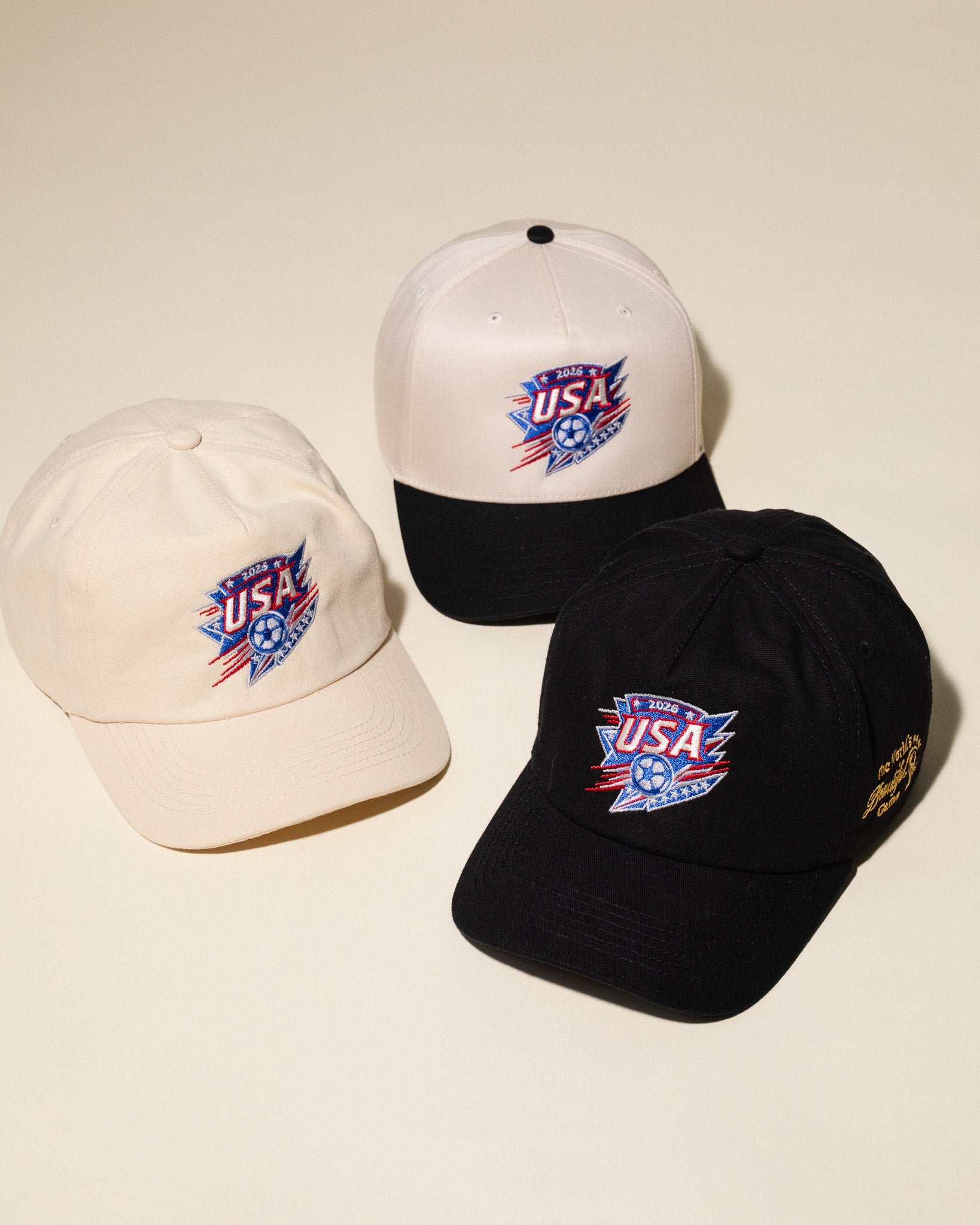 USA Crest Hat (Cream/Black)