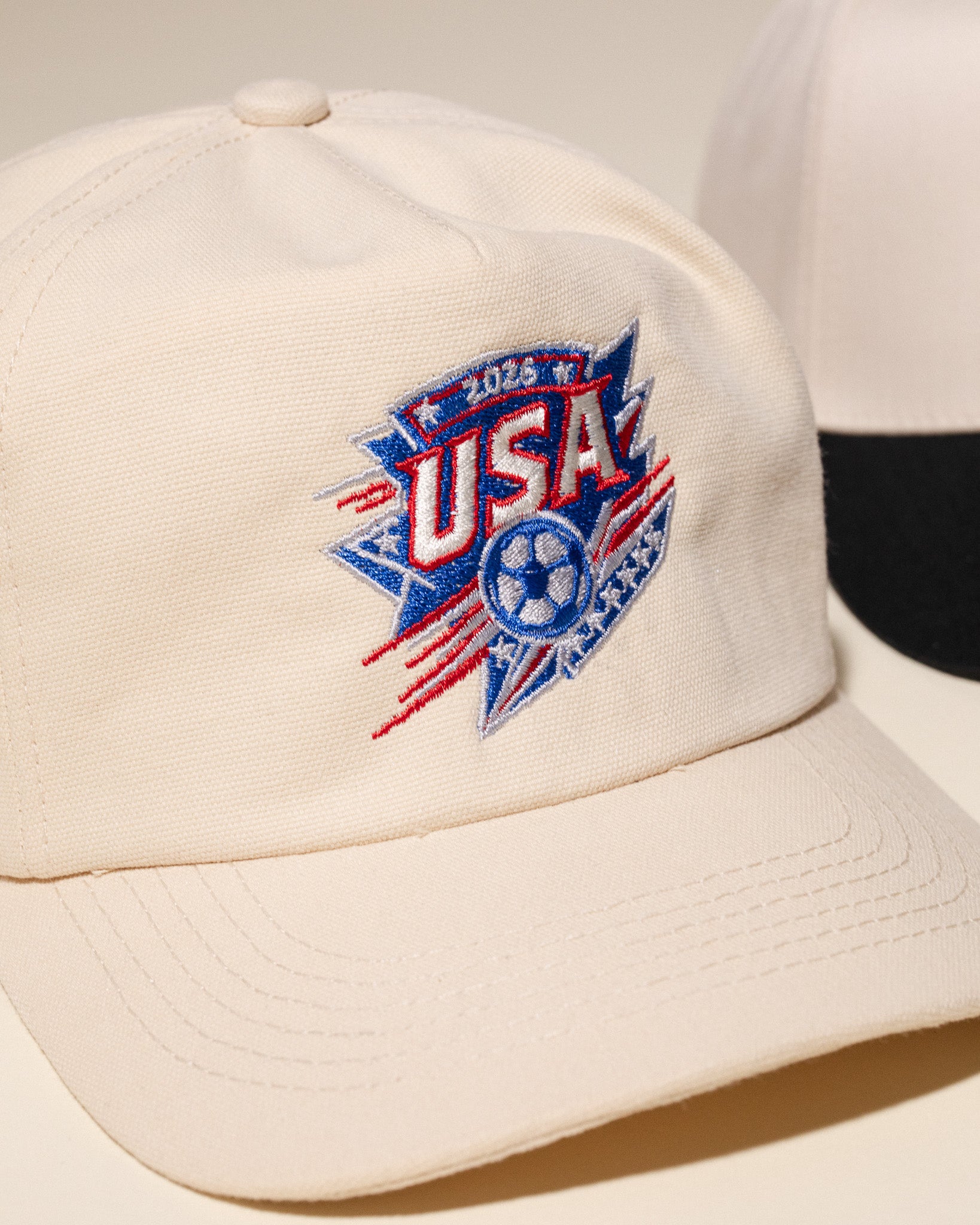 USA Crest Vintage Hat (Cream)