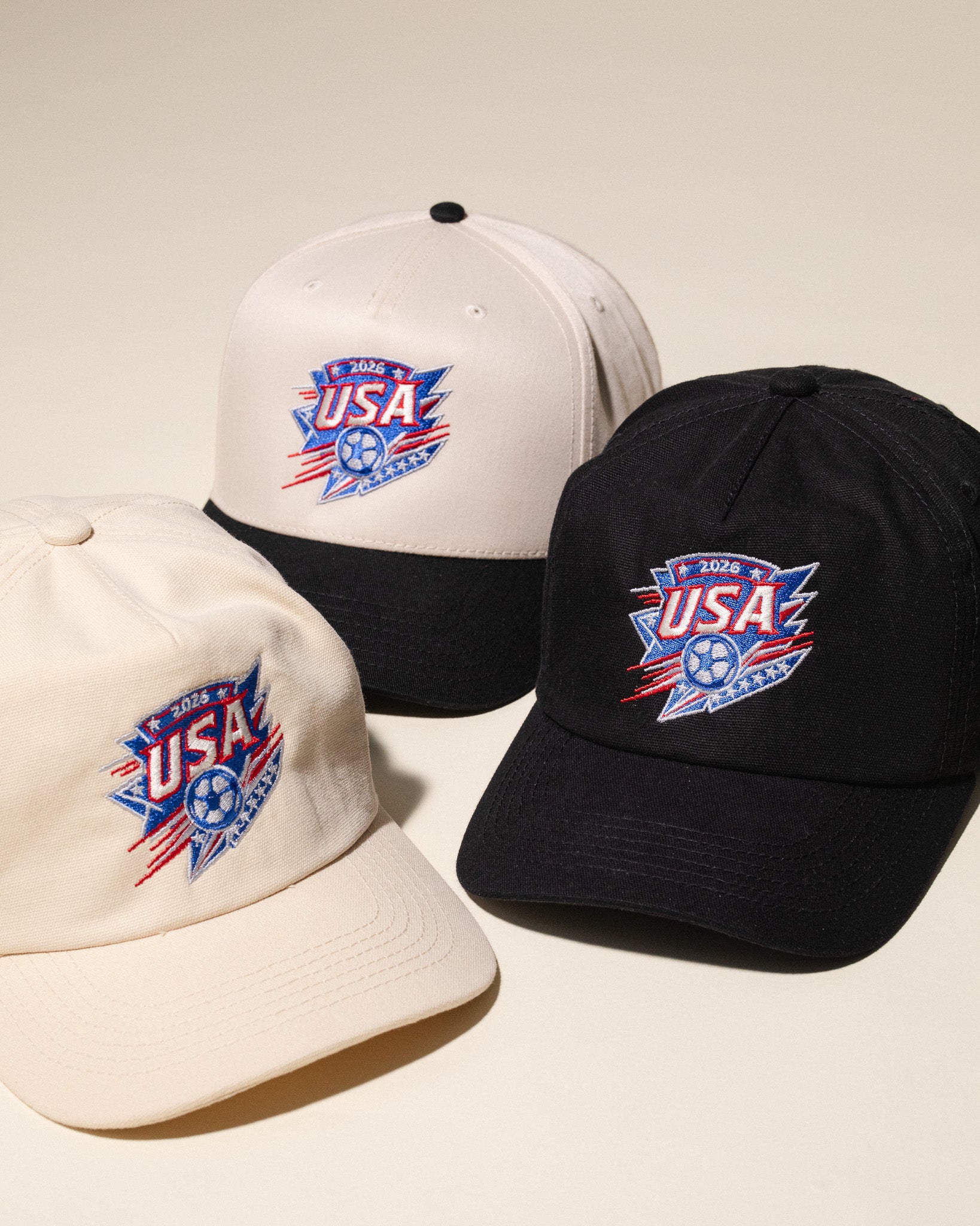 USA Crest Vintage Hat (Cream)