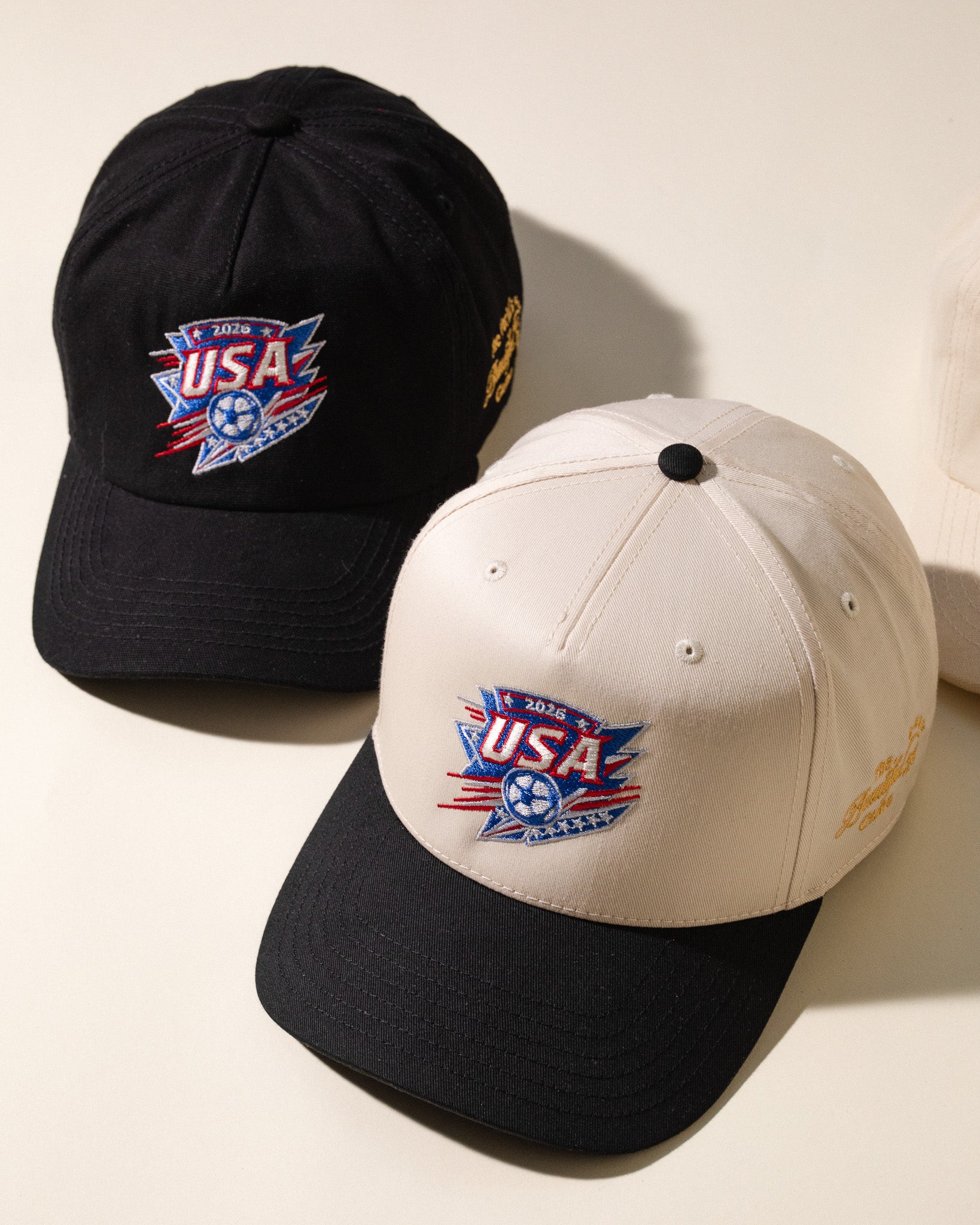 USA Crest Hat (Cream/Black)