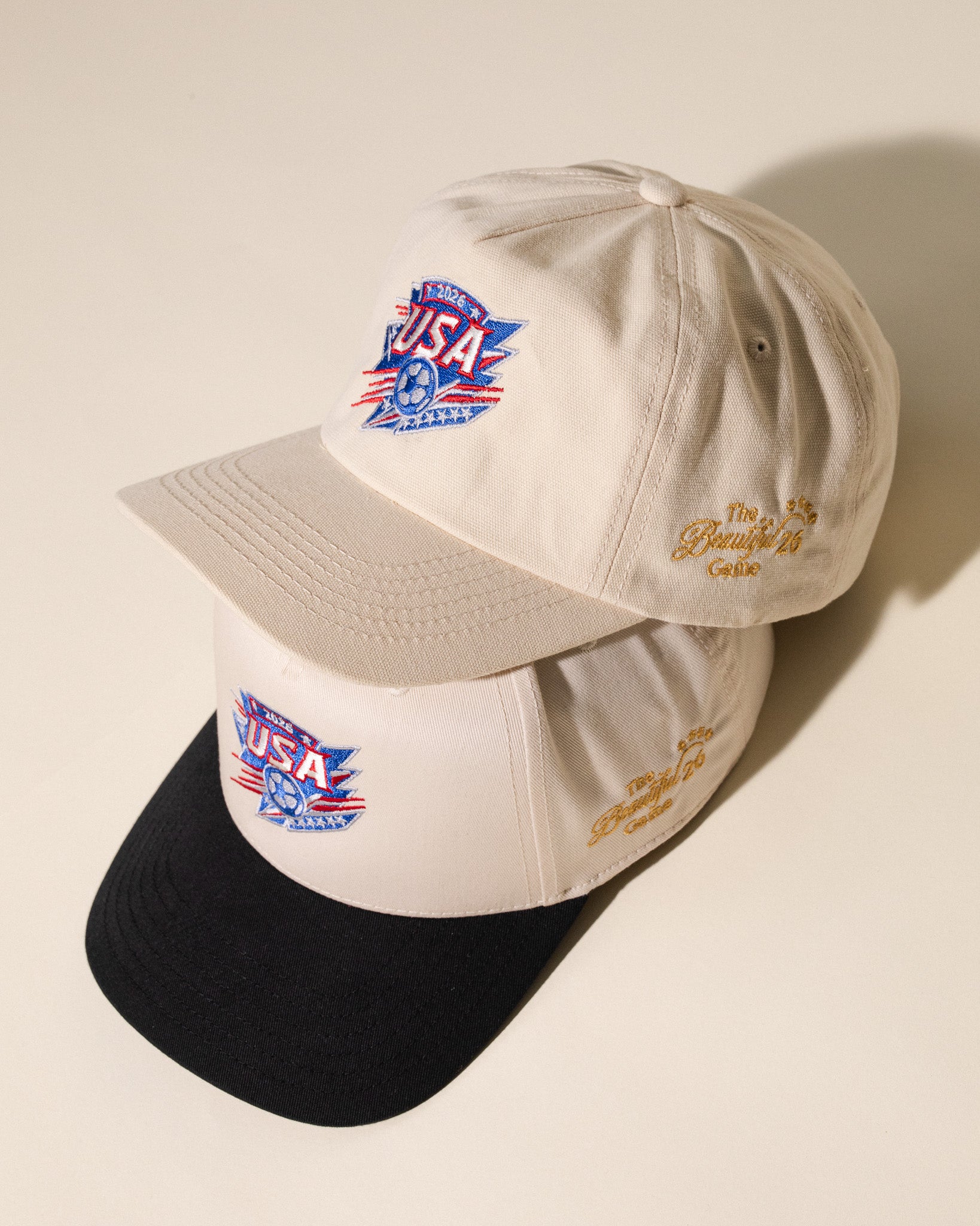 USA Crest Vintage Hat (Cream)