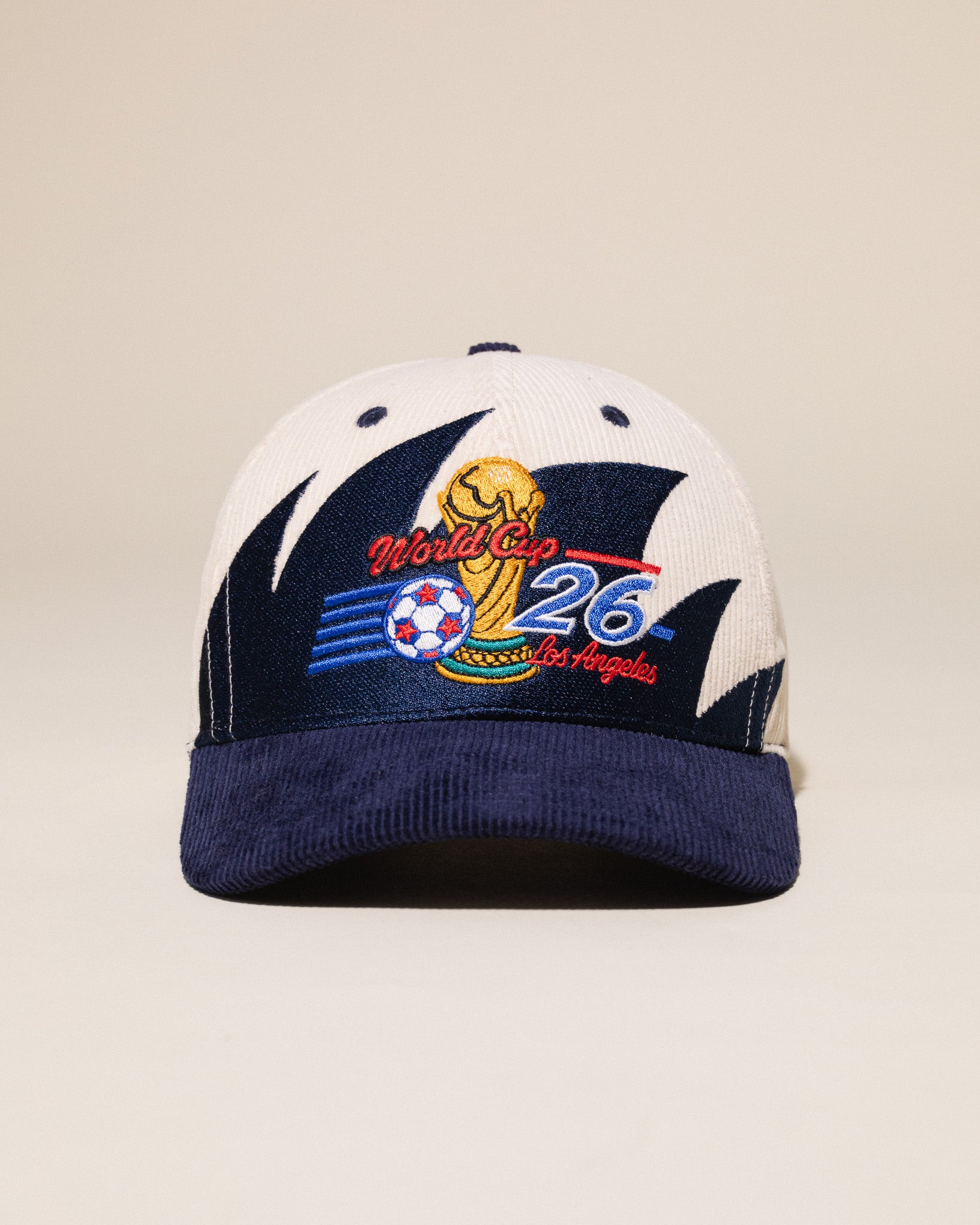 Beautiful Game Sharktooth Corduroy Hat (Cream/Navy)