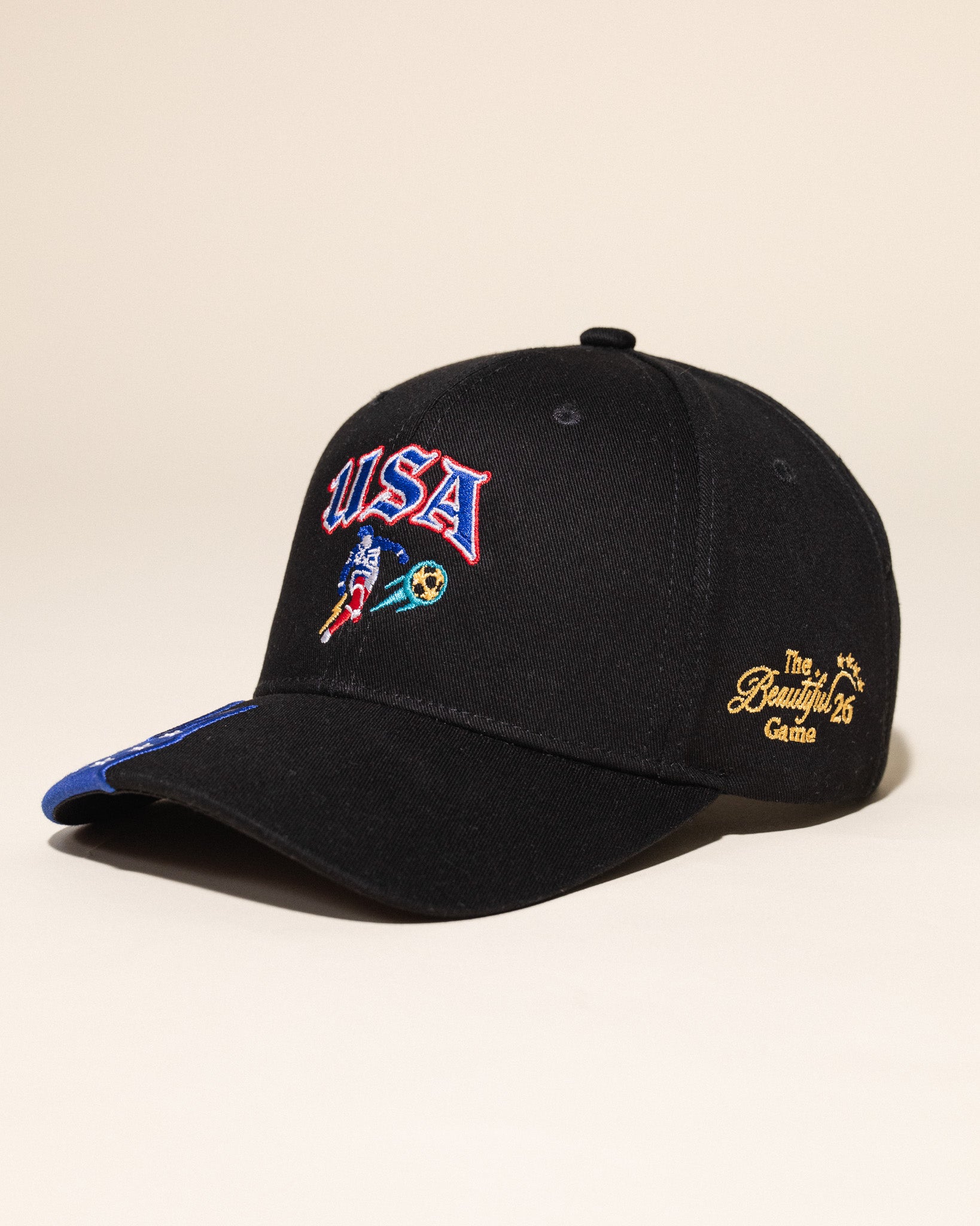 USA Goal Velcro Hat (Black)