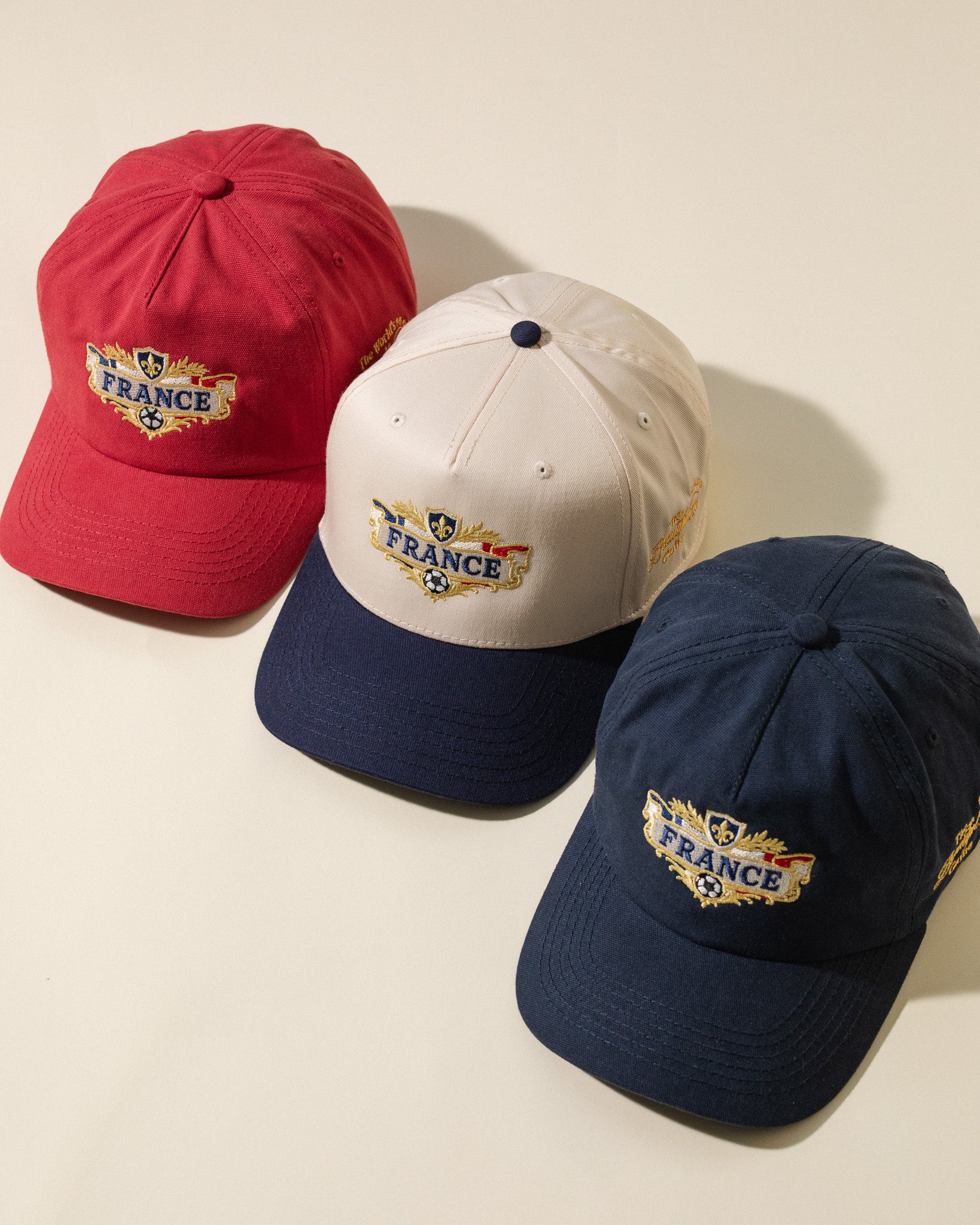 France Crest Hat (Cream/Navy)