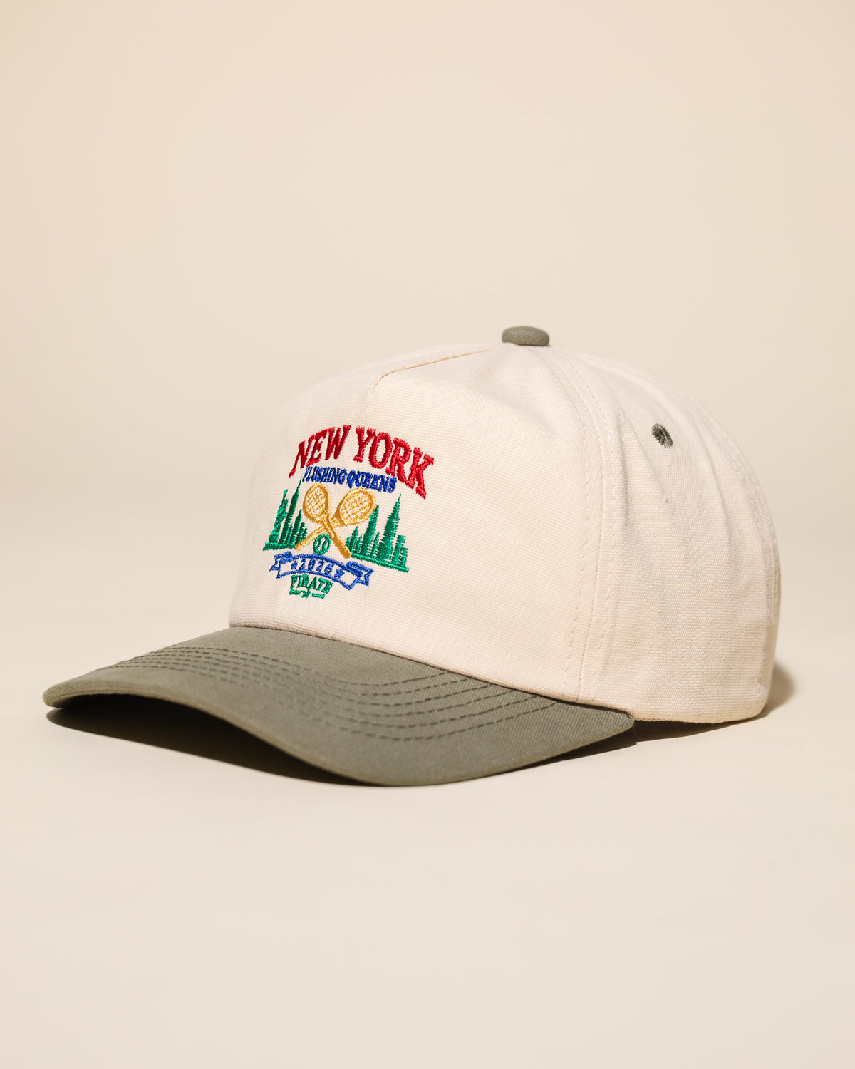 New York Courts Vintage Hat (Cream/Sage)