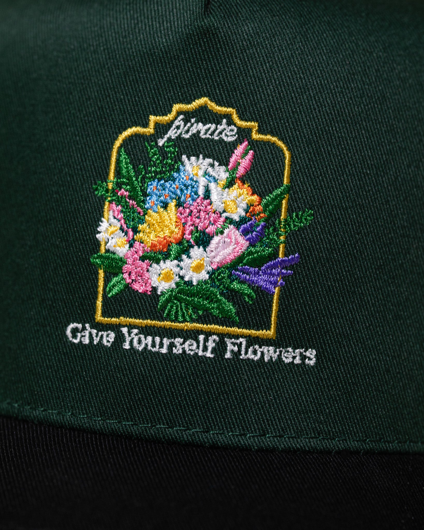 Pirate Give Yourself Flowers Hat (Emerald Green/Black)