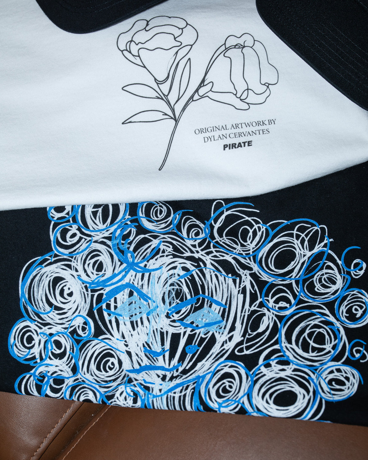 Pirate x Dylan Cervantes “Two Flowers, 2026” Graphic Tee (White)