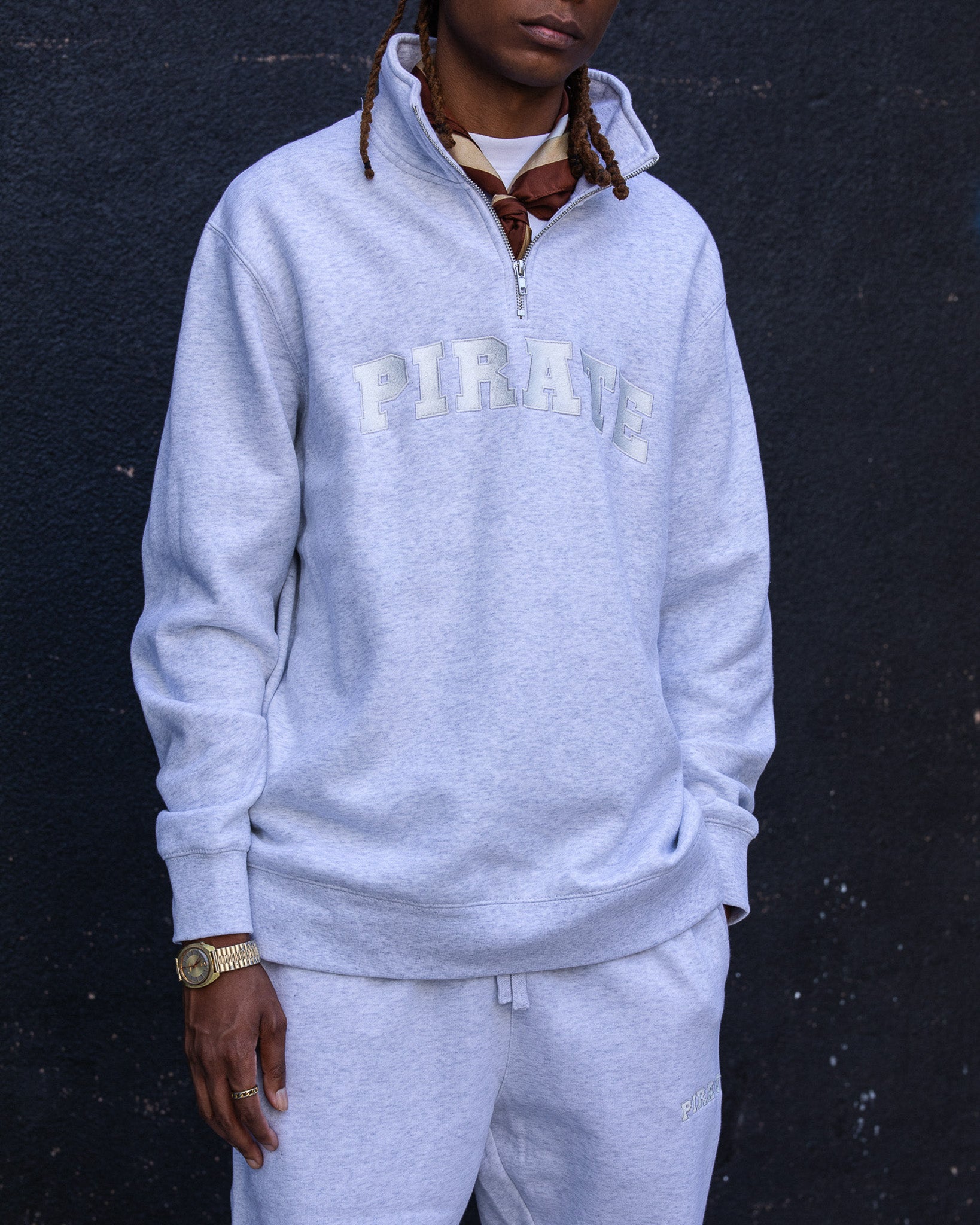 Pirate Quarter Zip (Heather Gray)