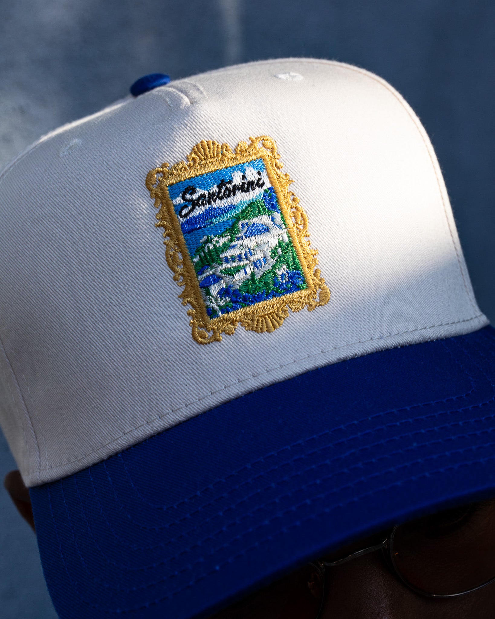 Pirate Santorini Hat (Cream/Royal)