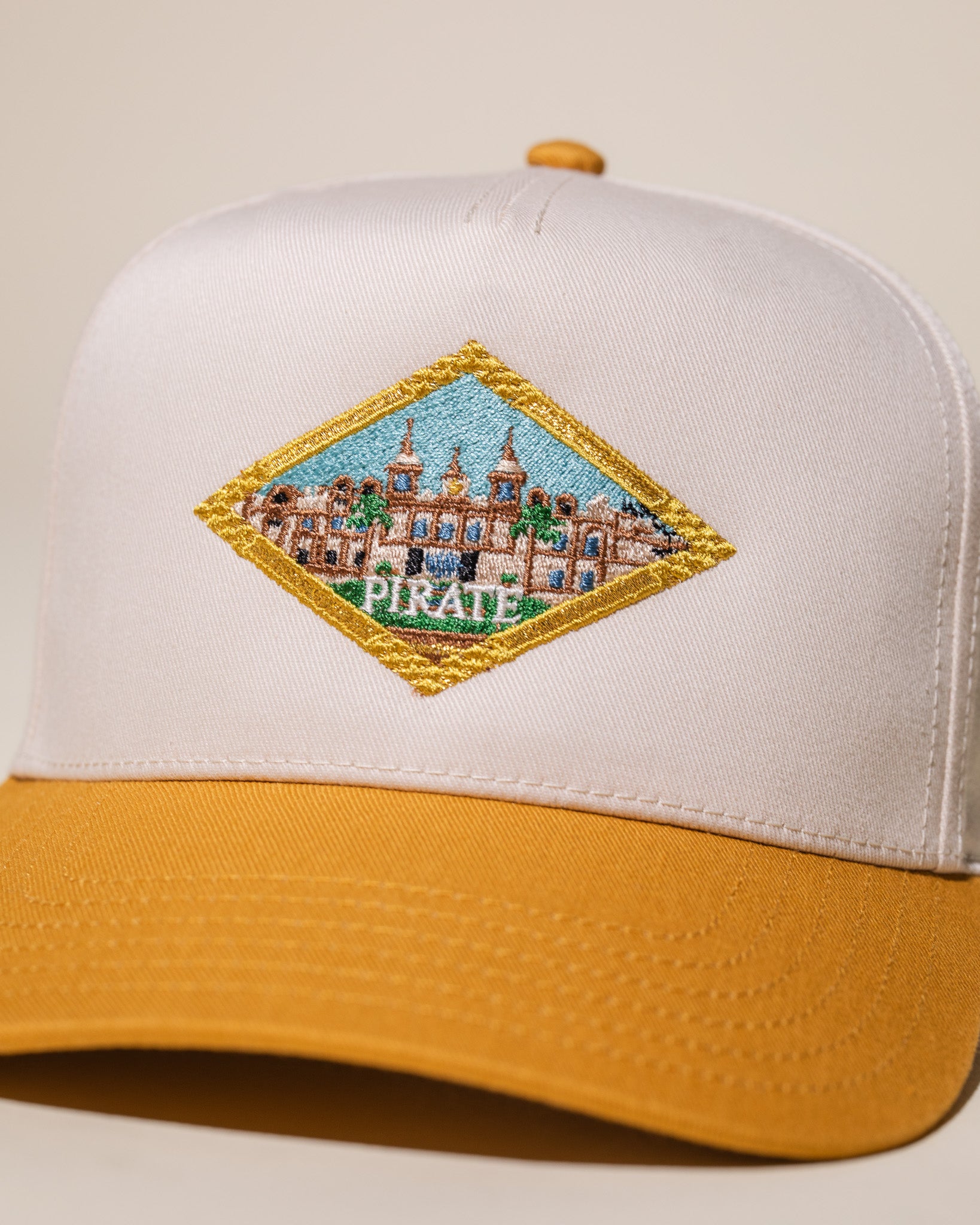 Pirate Diamond Castle Hat (Cream/Canary Yellow)