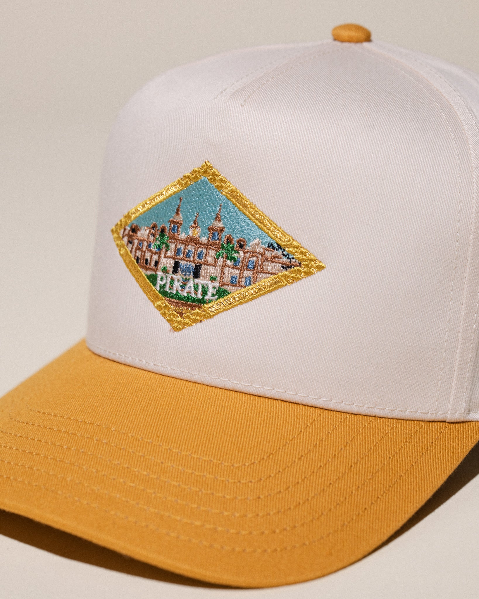 Pirate Diamond Castle Hat (Cream/Canary Yellow)