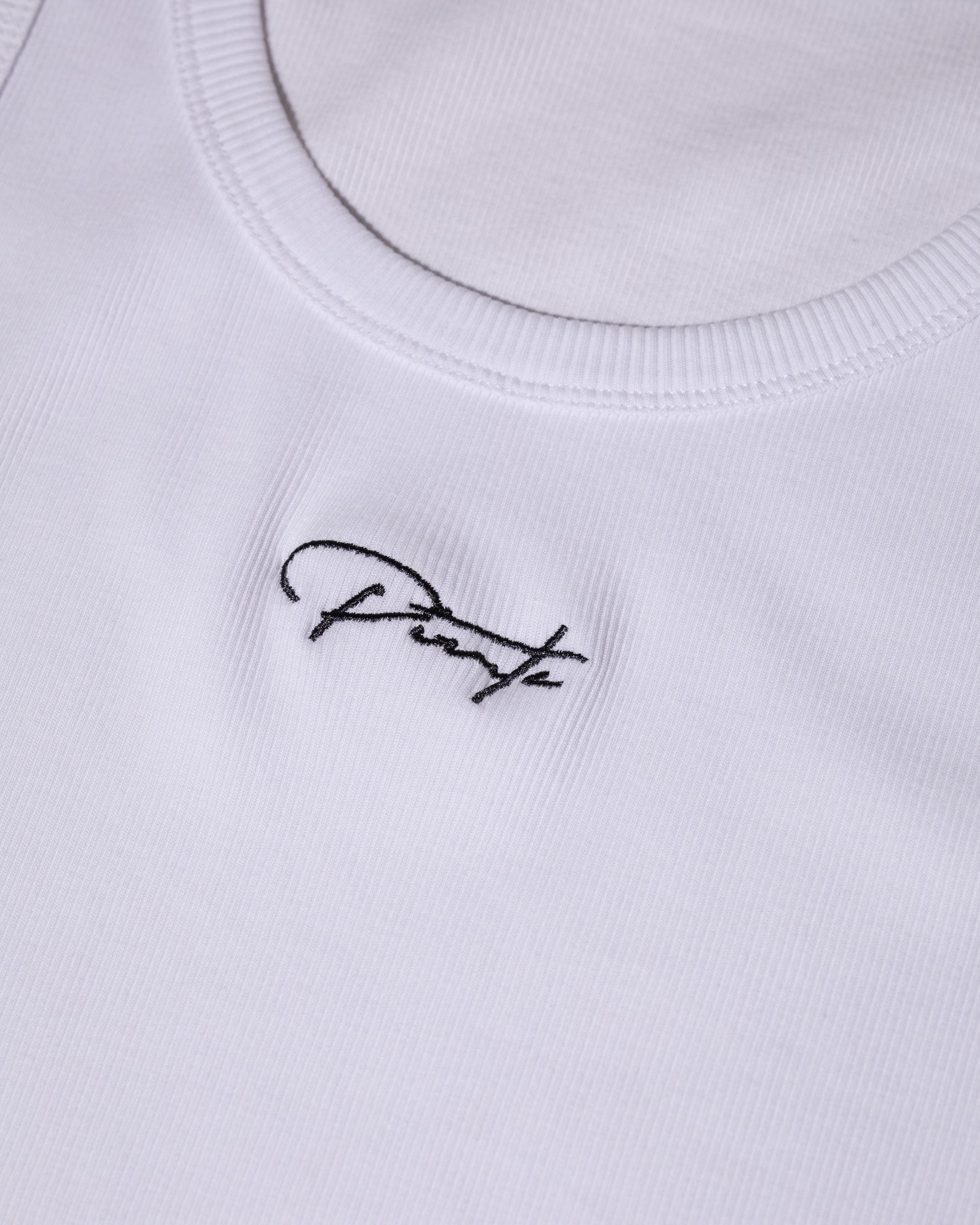 Pirate Branded Rib Singlet (White)