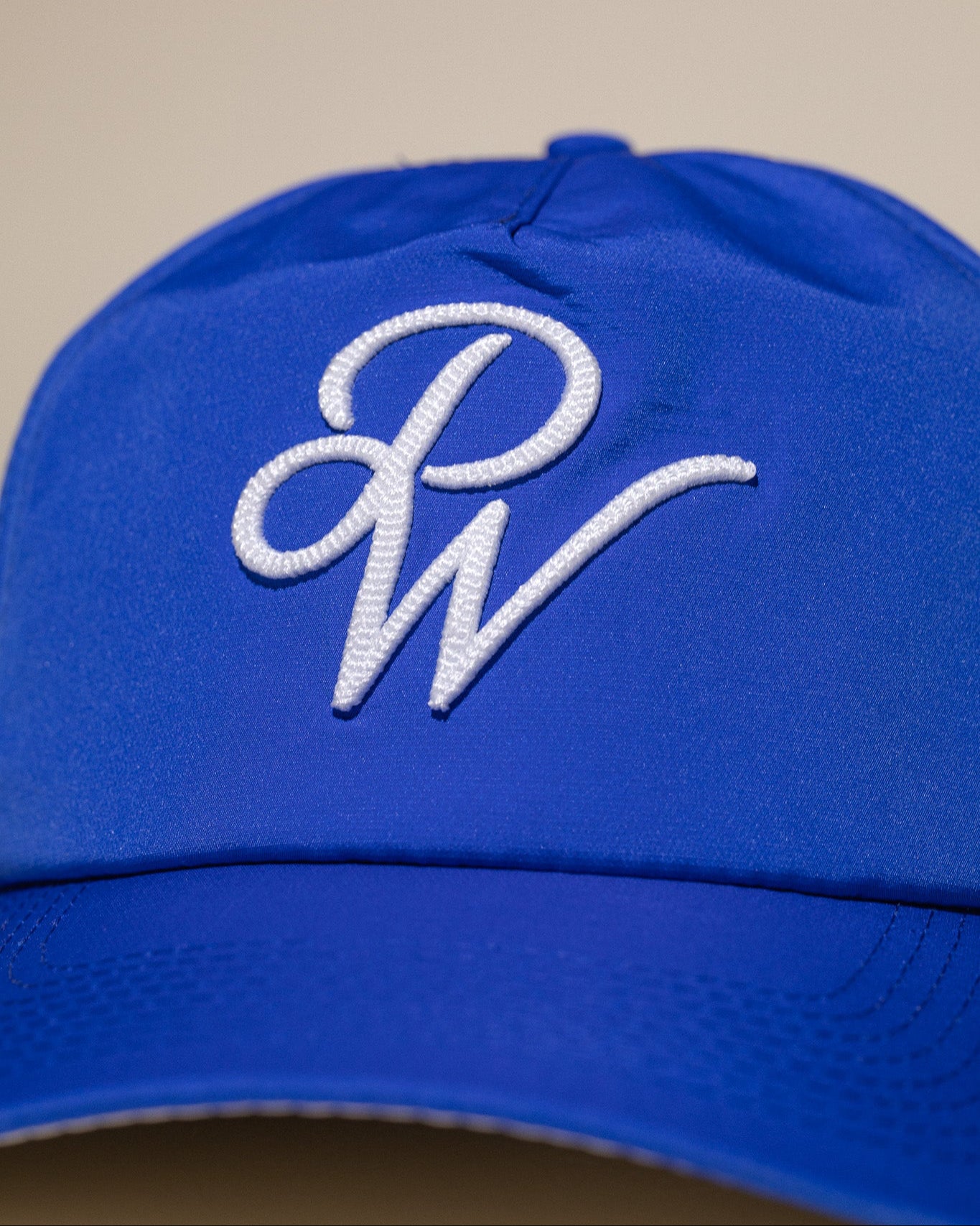 Pirate "PW" Chain Stitch Nylon Hat (Ocean Blue)