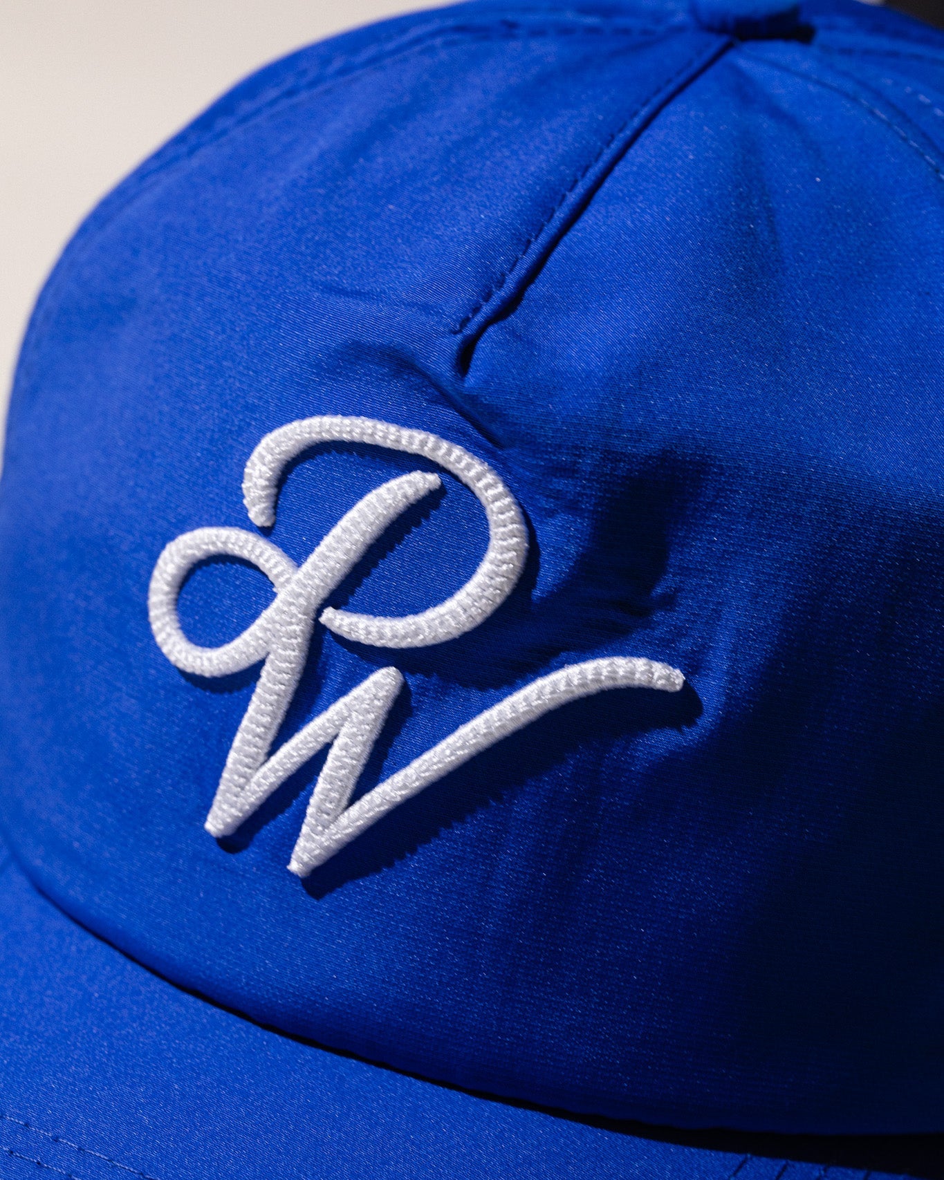 Pirate "PW" Chain Stitch Nylon Hat (Ocean Blue)