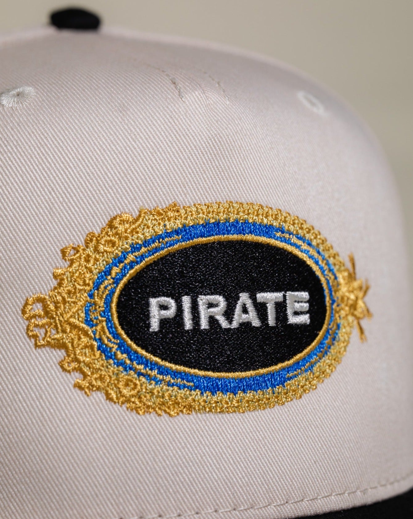 Pirate Logo Frame Hat (Cream/Black)