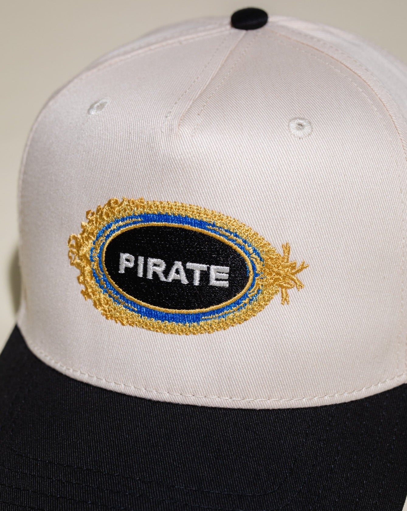 Pirate Logo Frame Hat (Cream/Black)