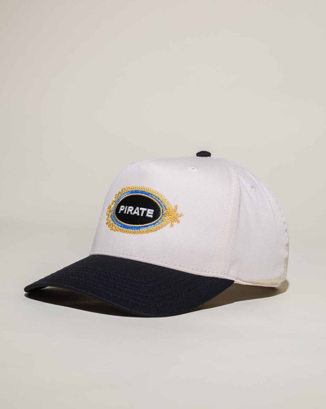 Pirate Logo Frame Hat (Cream/Black)