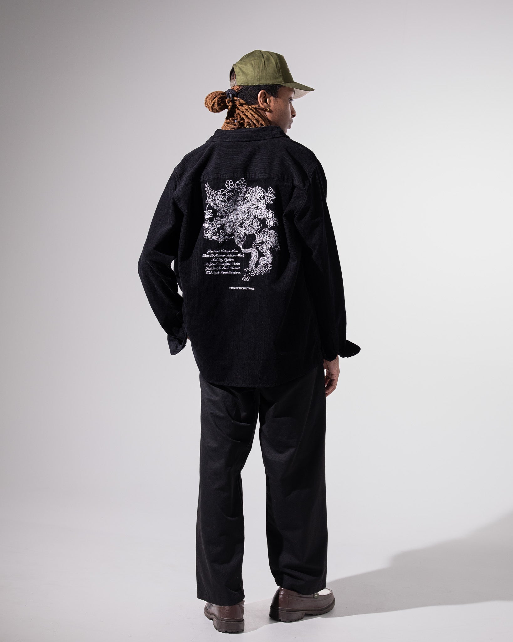 Pirate Corduroy Button Down Shirt (Pirate Black)
