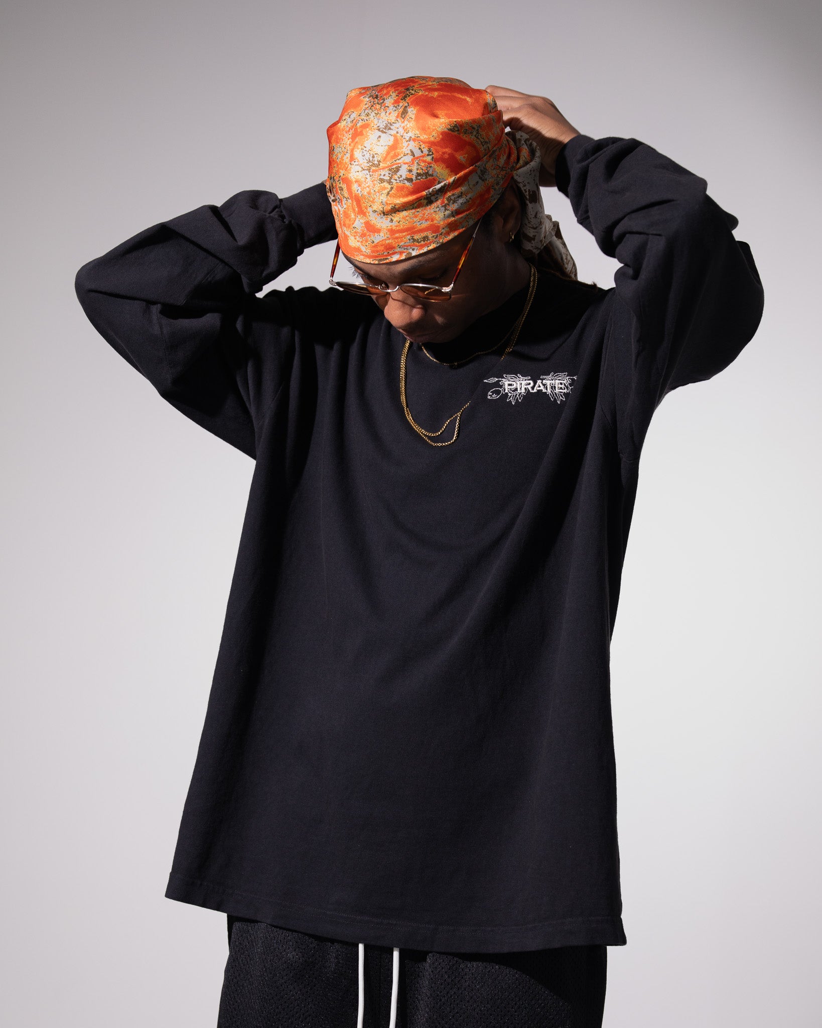 Pirate Flora LS Tee (Pirate Black)