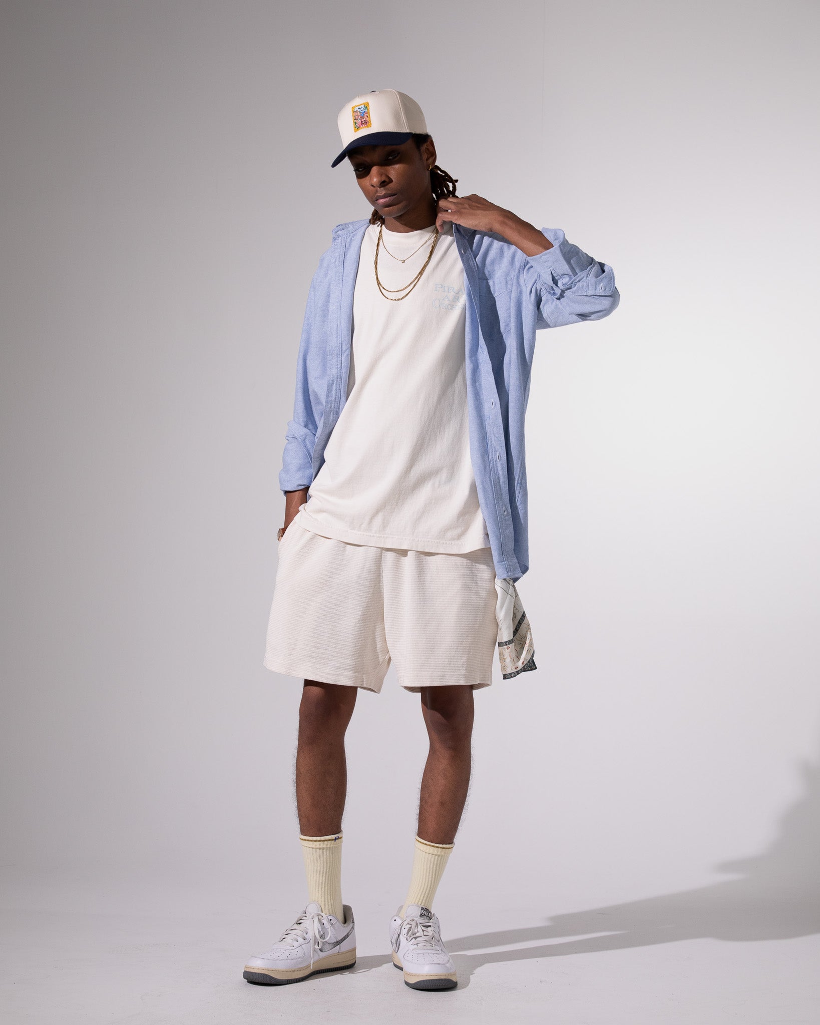 Pirate Monte Carlo Hat (Cream/Navy)