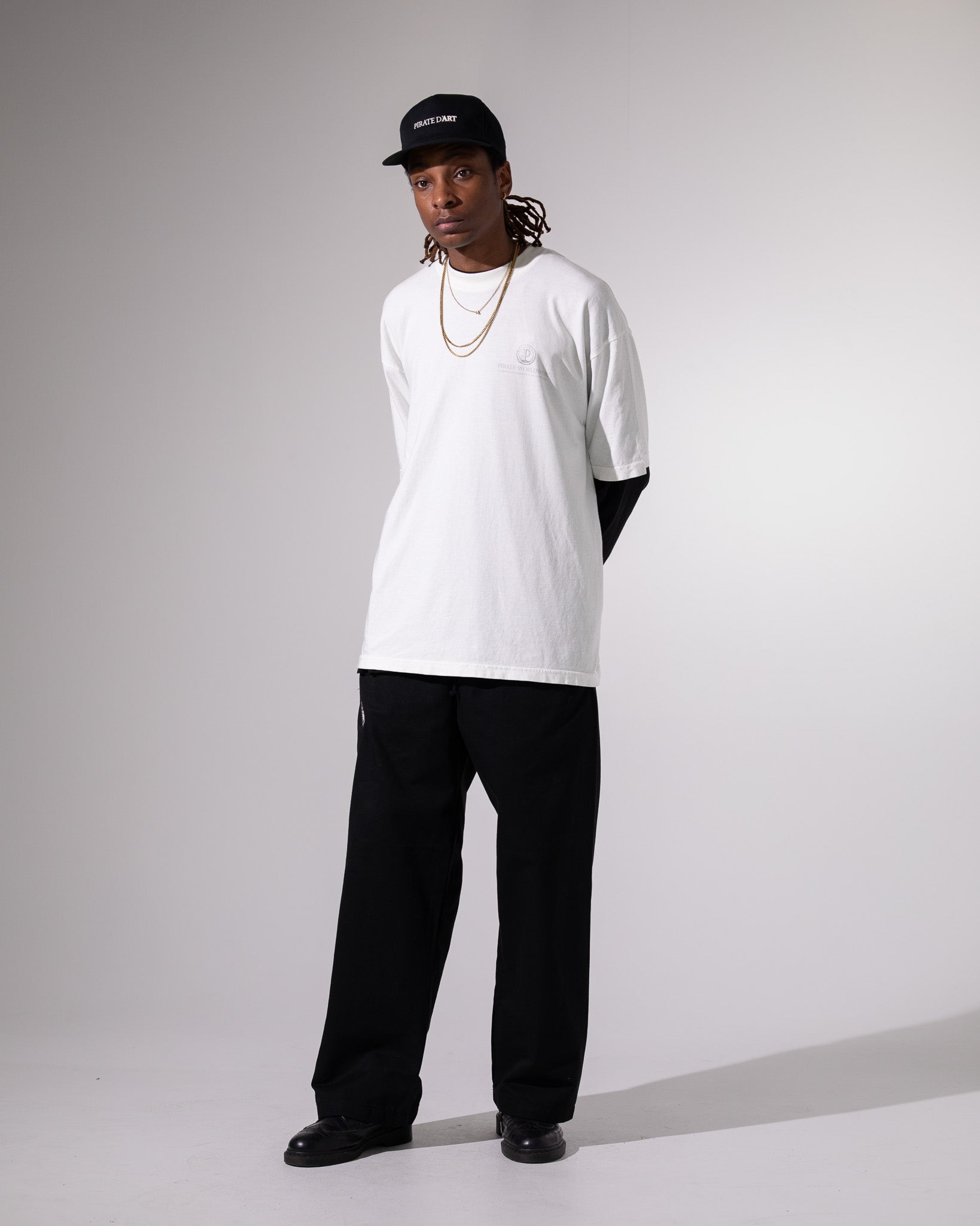 Pirate Everybody is Scared SS Tee (White)