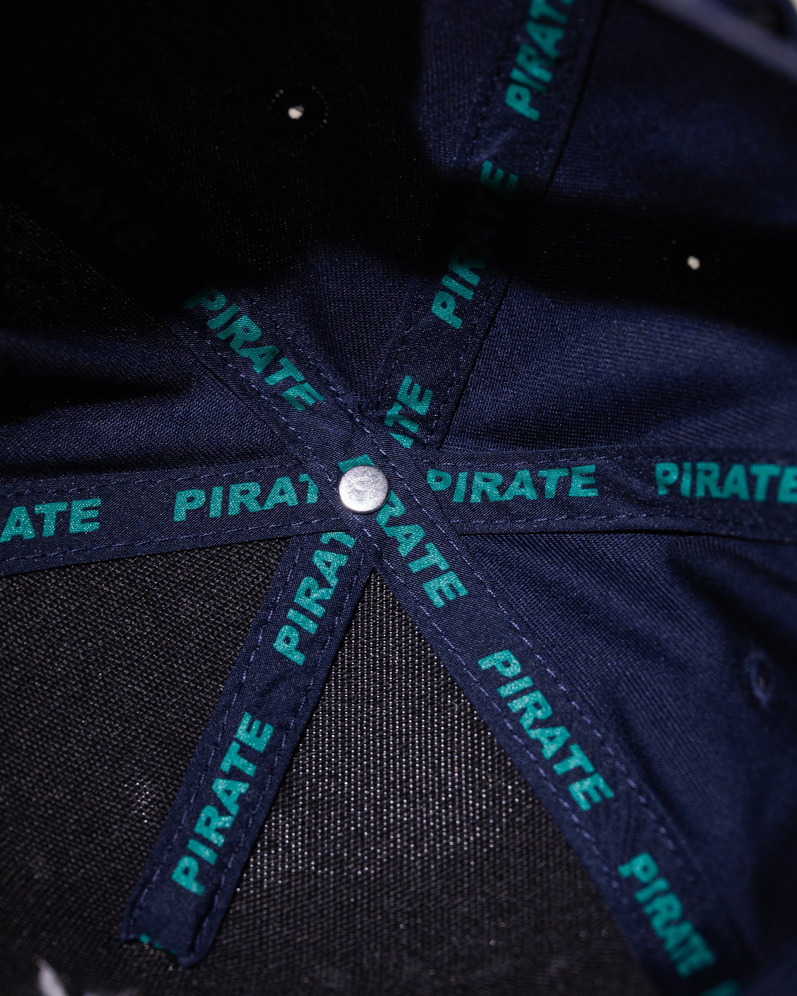Pirate Babushka in the Summer Hat (Navy/Teal)