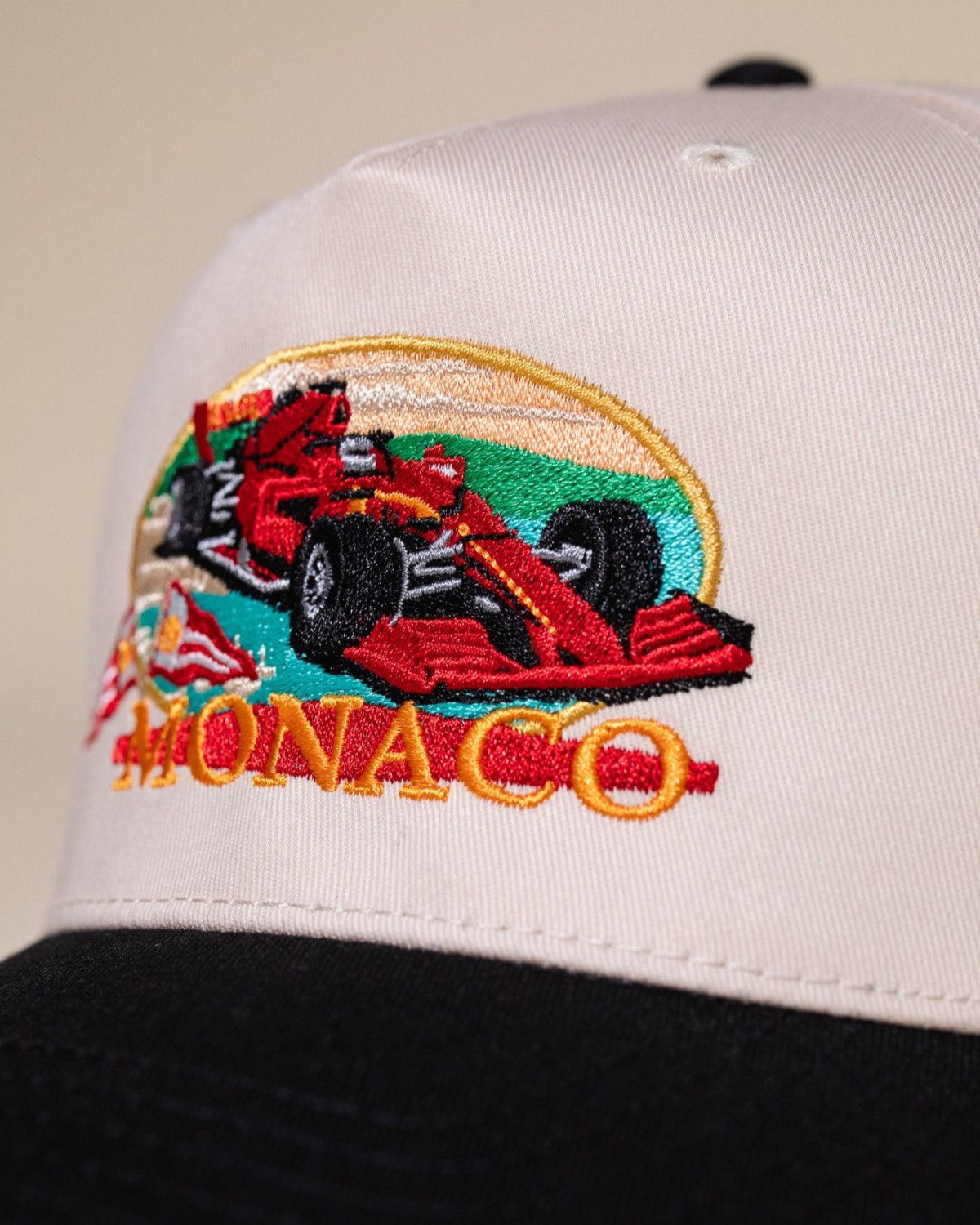 Pirate Monaco Racing Hat (Cream/Black)