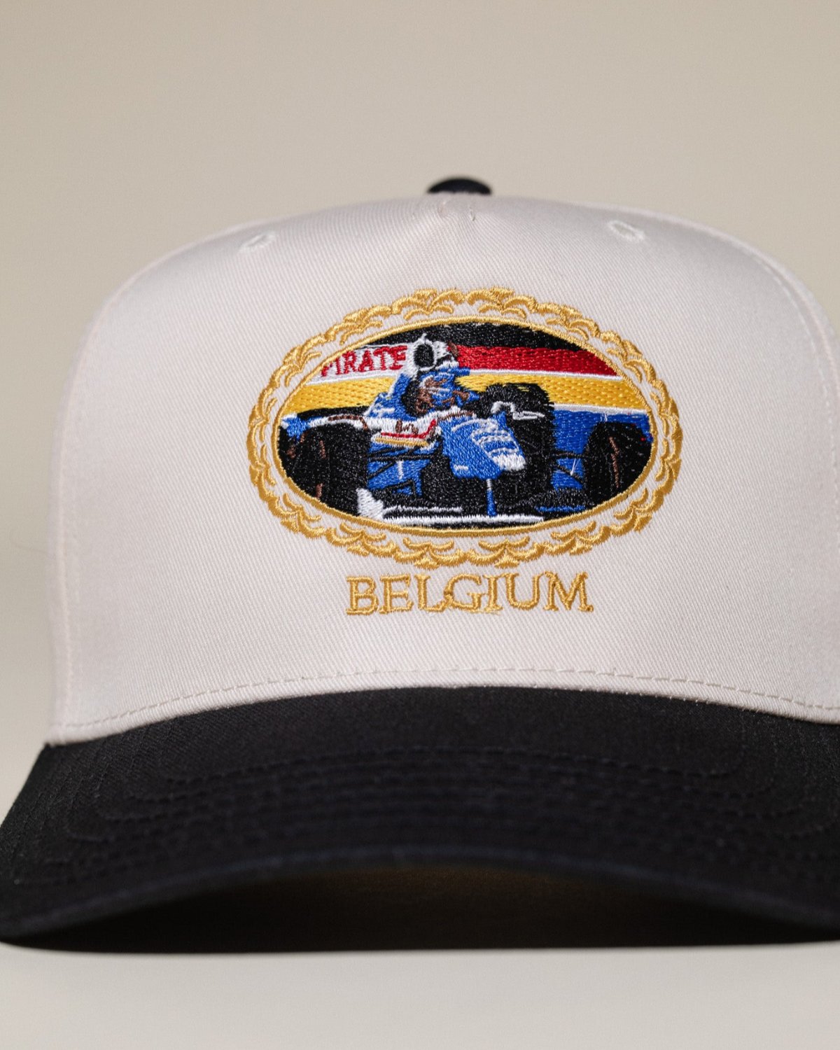Pirate Belgium Racing Hat (Cream/Black)