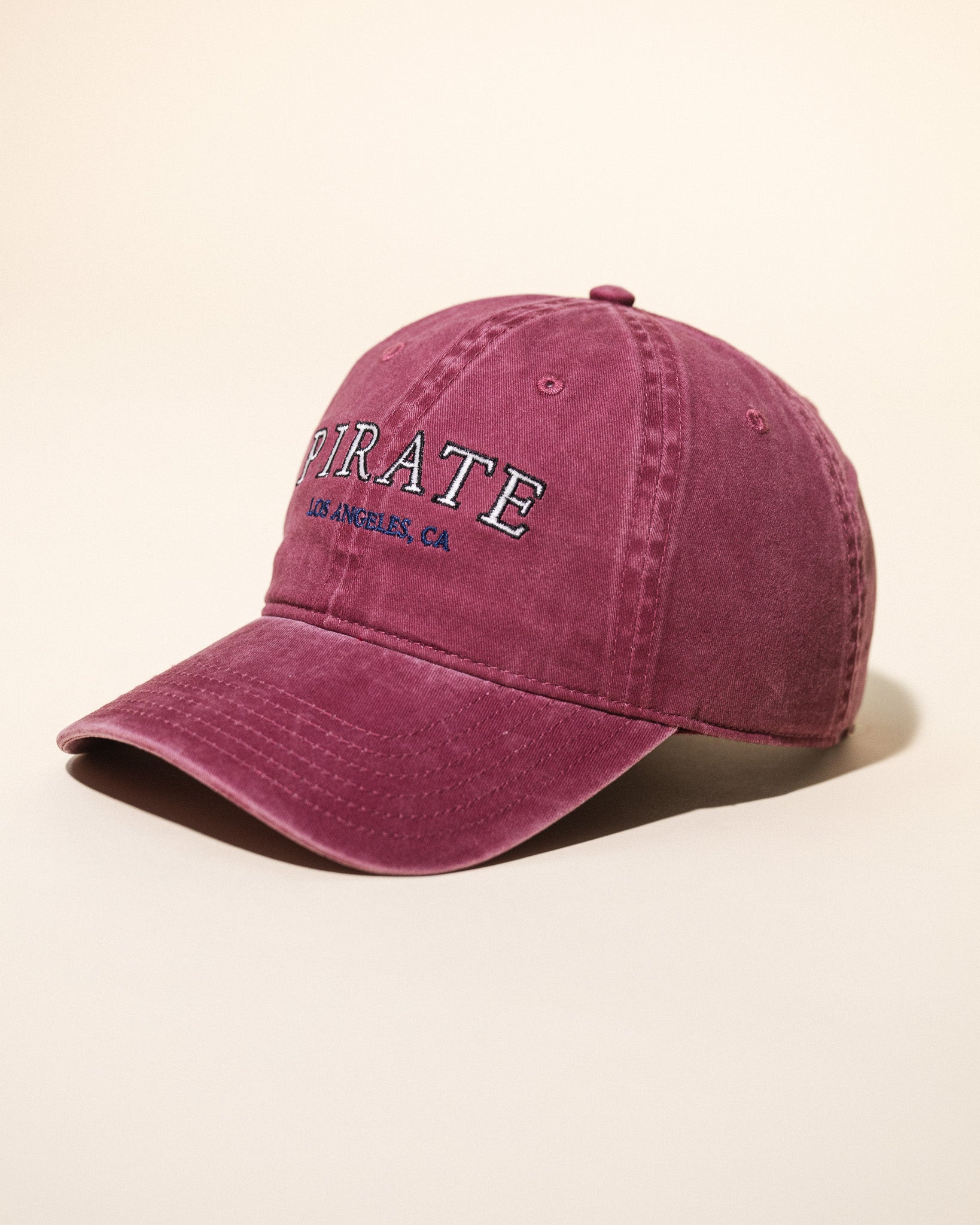 Pirate Los Angeles Dad Hat (Washed Maroon)