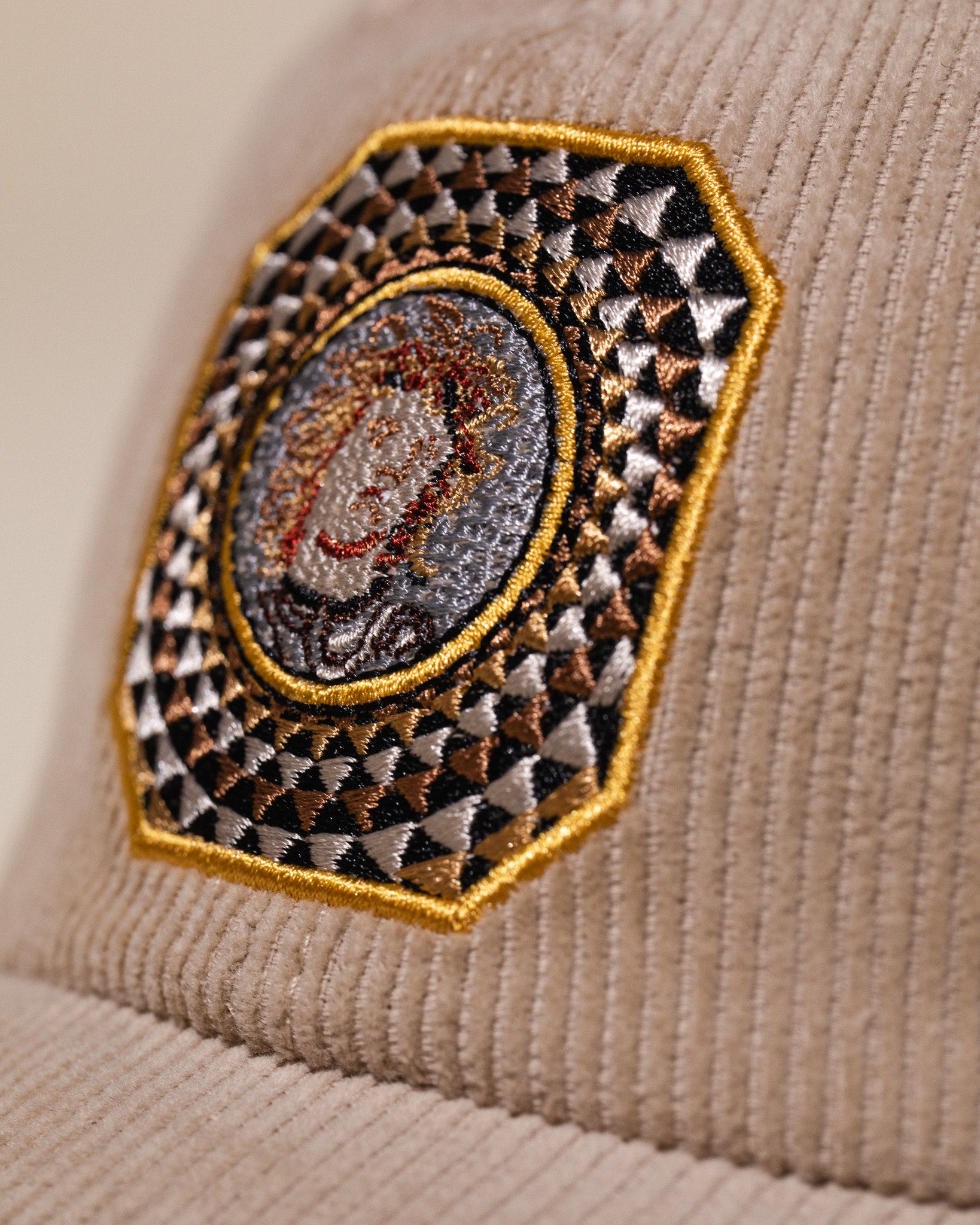 Getty x Pirate Medusa Corduroy Dad Hat (Khaki)
