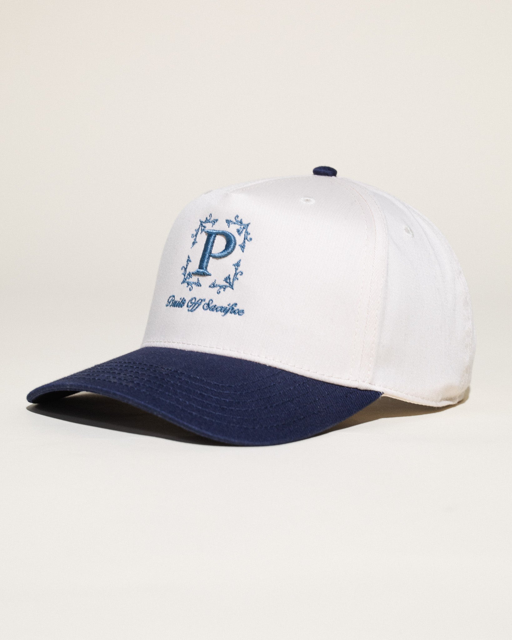 Pirate Built Off Sacrifice Hat (Cream/Navy)