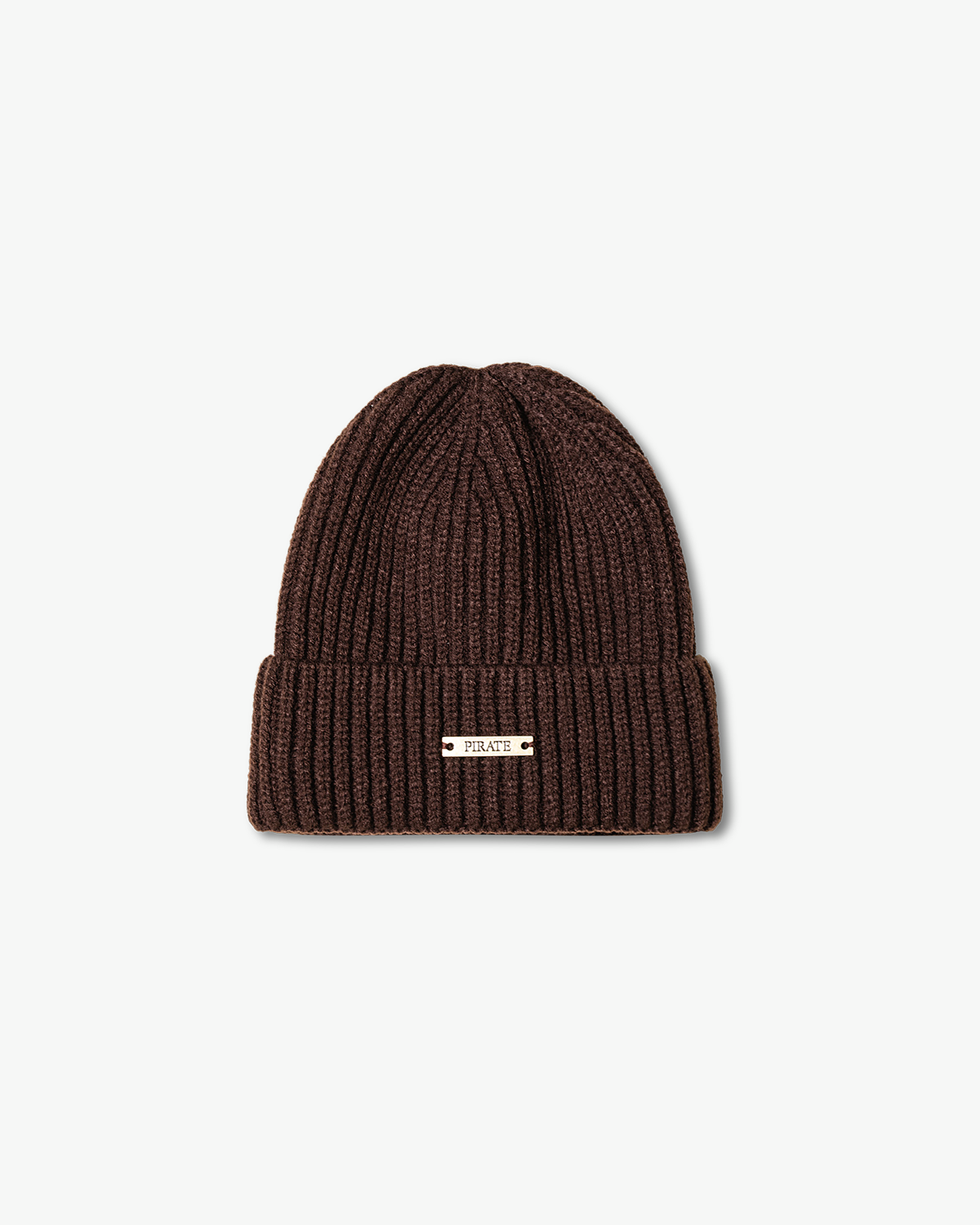 Pirate Ribbed Beanie (Brown)