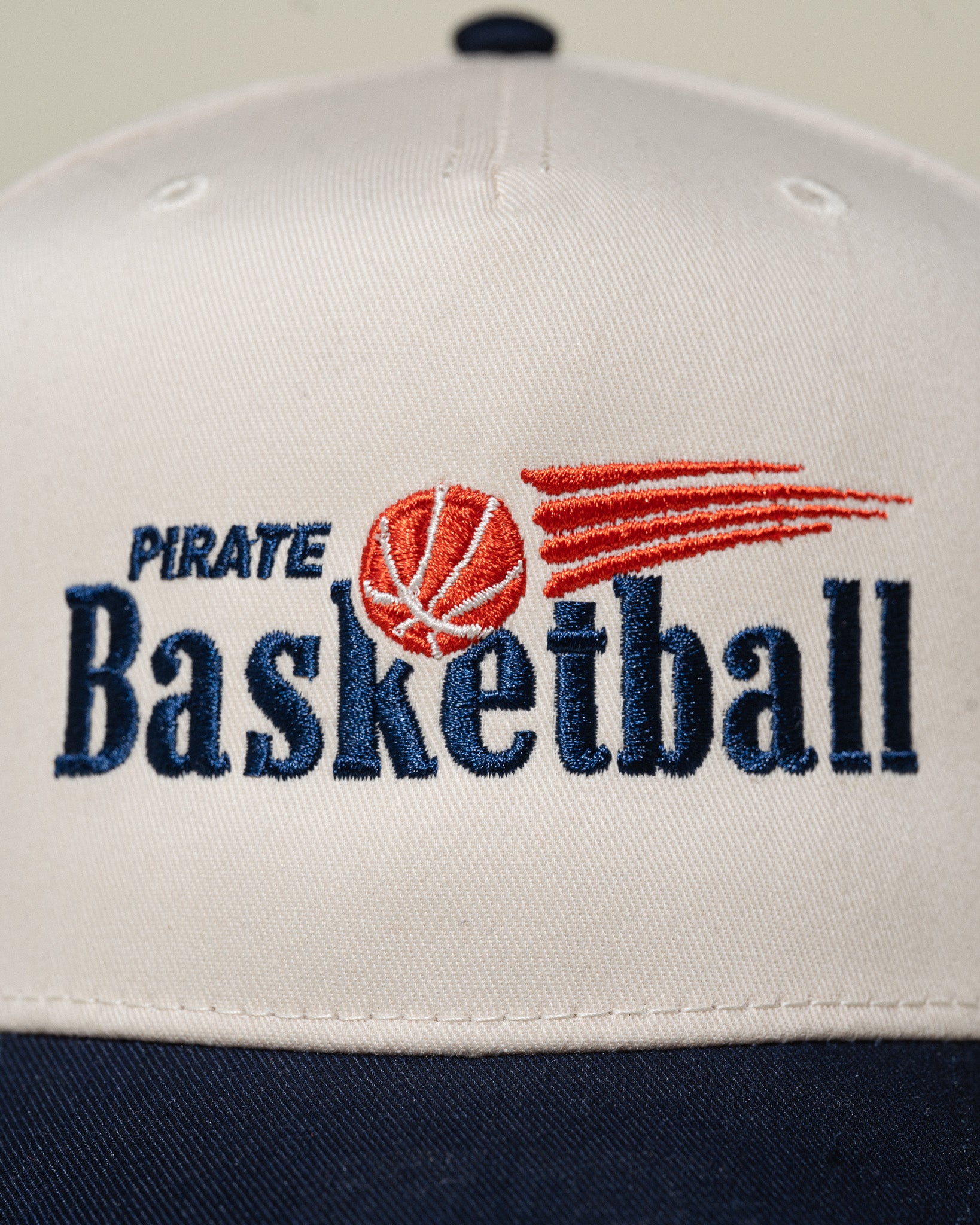 Pirate Basketball Hat (Cream/Navy)